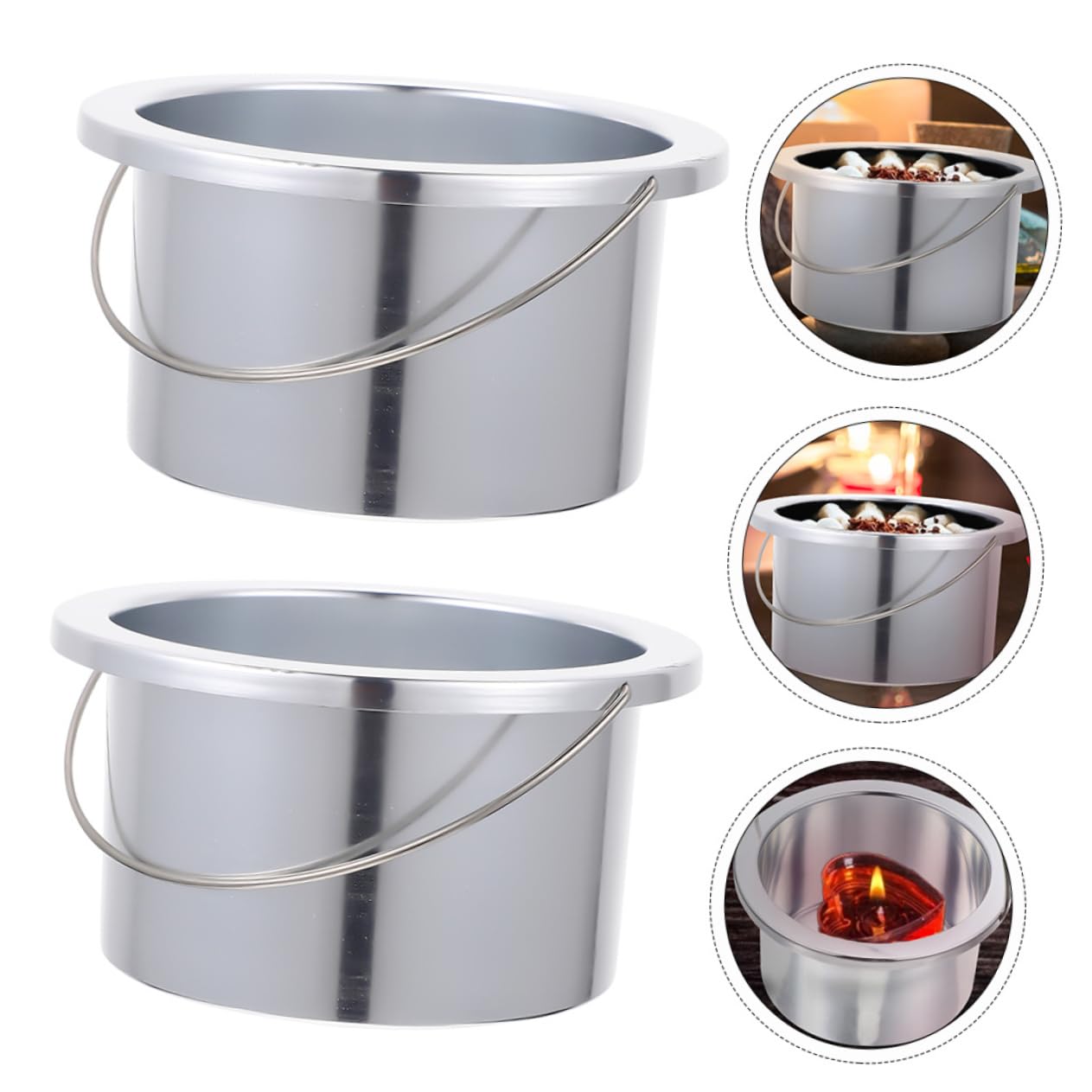 CORHAD Wax Warmer Machine for Hair Removal - 2 Pack Non-Stick Melting Pot with Temperature Control - Perfect for Home Spa, Salon & DIY Beauty Treatments (Wax Heater for Eyebrows, Bikini & Body Hair)