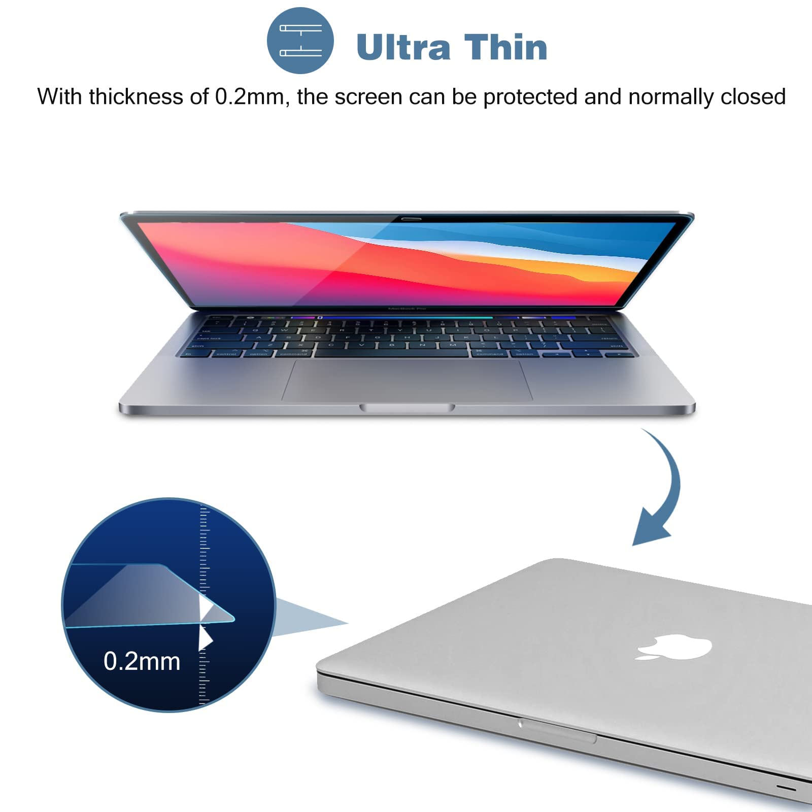 ProCase Heavy Duty Protective Case for MacBook Pro 13 Inch (2020 Model) with 2-Pack Screen Protectors - Compatible with MacBook Air 13 & Pro 13 - Perfect for Travel, Work & School