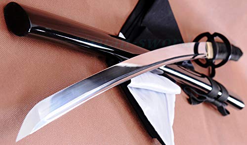 1060 High Carbon Steel Full Tang Katana - Authentic Japanese Samurai Sword with Musashi Tsuba - Perfect for Martial Arts Training, Cosplay, and Collectors