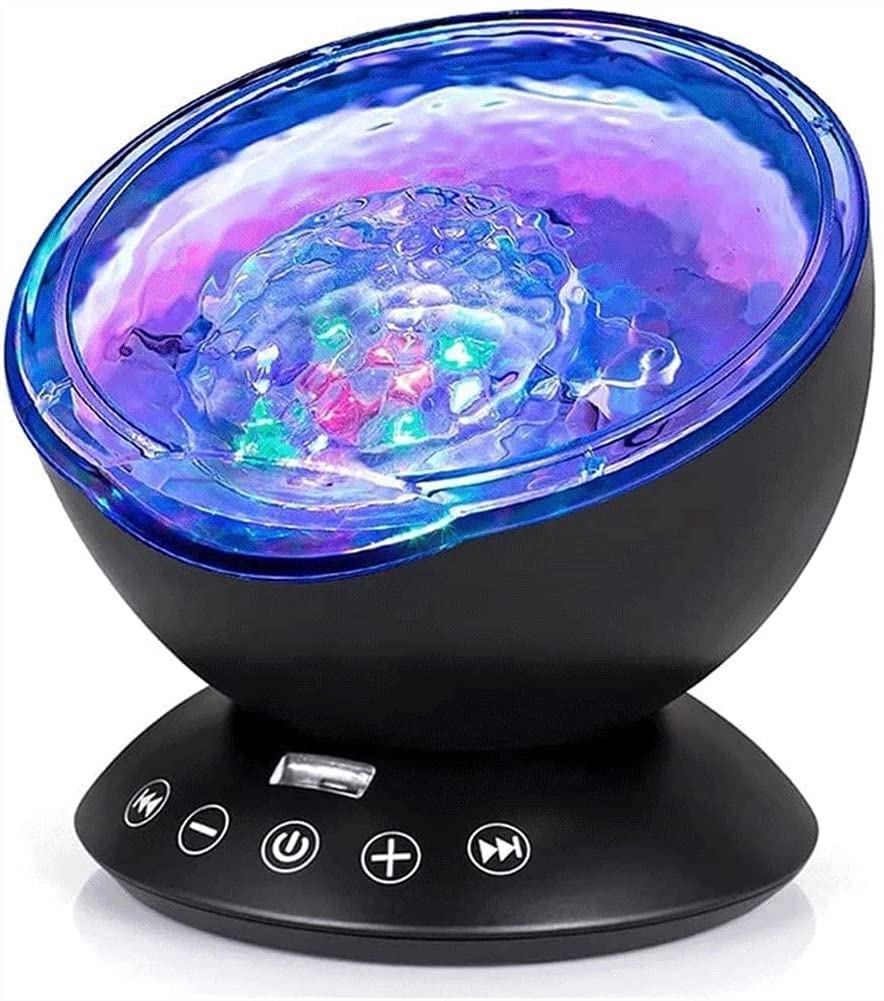 Galaxy Star Projector Light for Bedroom - Ocean Wave Night Light with Remote Control & White Noise Sound Machine - Perfect for Kids Room, Nursery, Meditation & Relaxation - Ideal Gift for Adults & Children (Black)