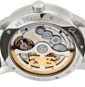 Glashutte Original Senator Excellence Panorama Date Moon Phase Stainless Steel Men's Watch - Luxury Automatic Timepiece for Business, Formal Events & Collectors