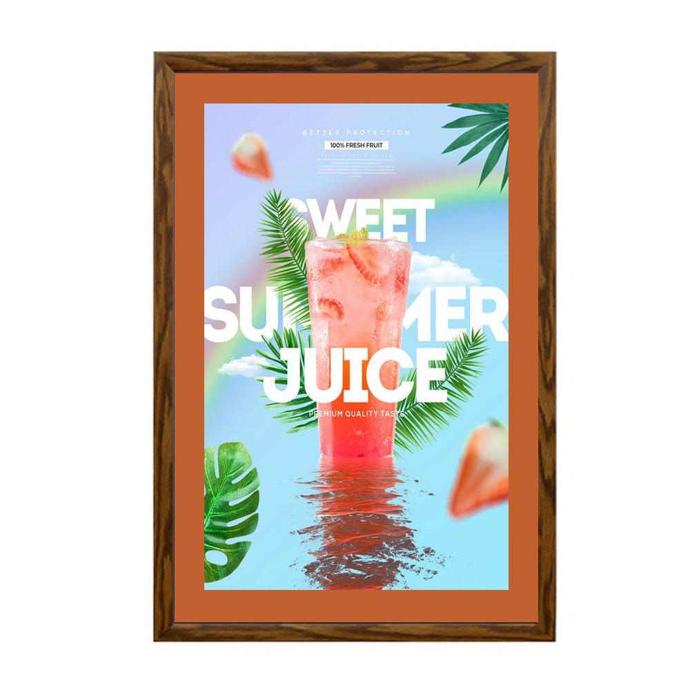 16x20 Designer Wood Snap Frames for Posters - 4 Wide Matboard Included - Perfect for Home Decor, Office Displays & Art Exhibitions