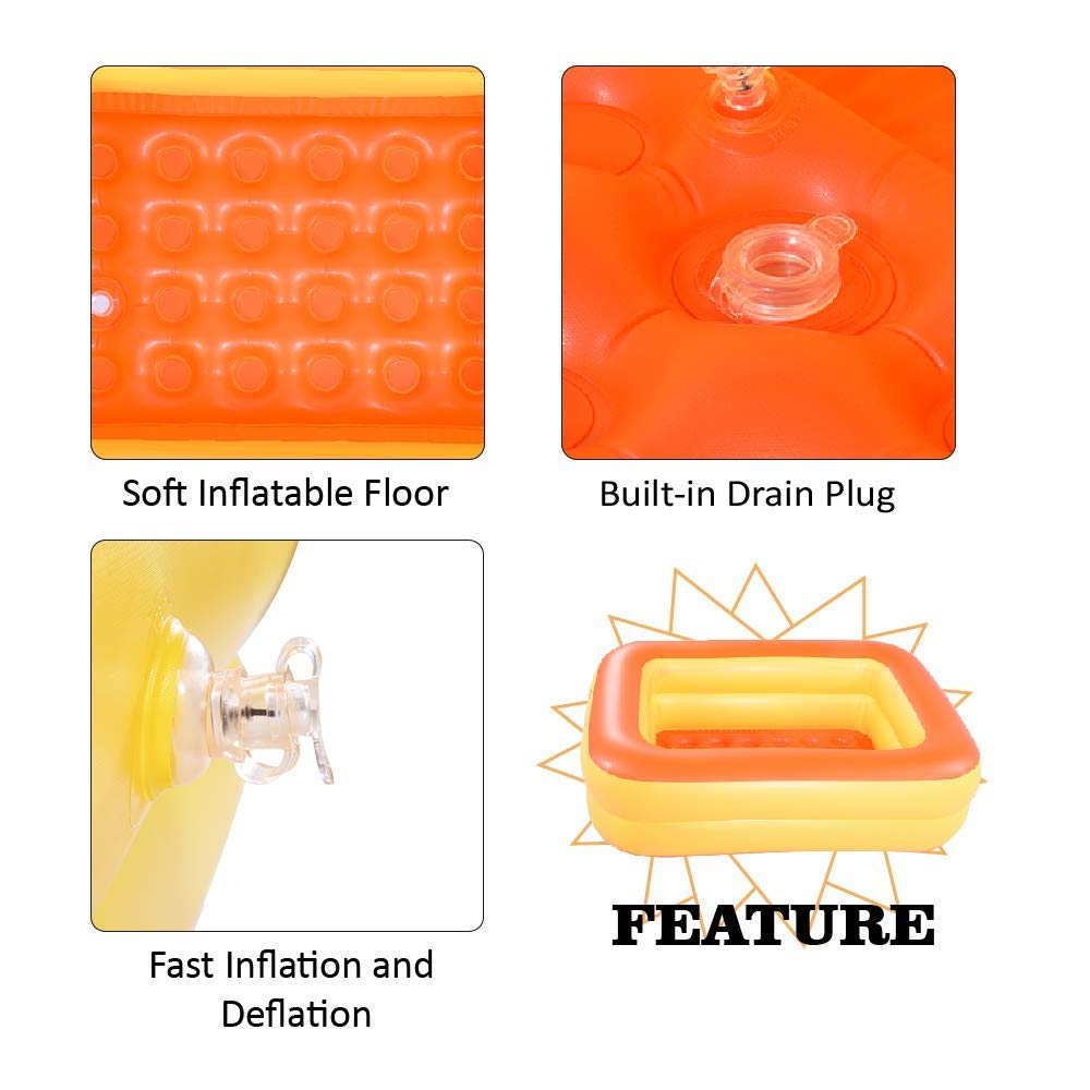HIWENA Inflatable Kiddie Pool for Kids - 45