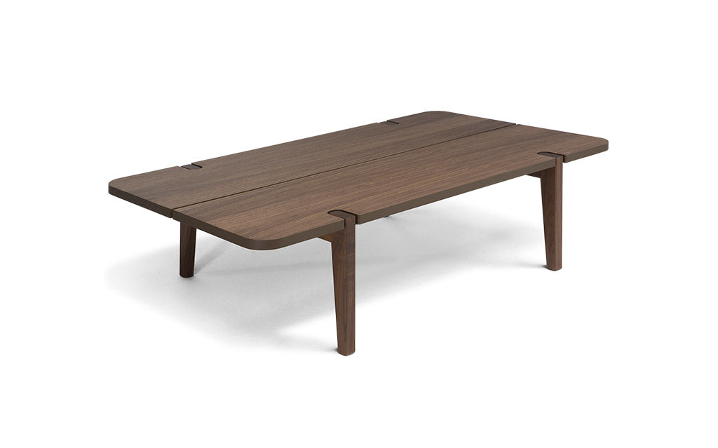 Natuzzi Merlot Walnut Coffee Table - Modern Solid Wood Living Room Furniture for Home Decor | Perfect for Living Spaces, Lounges & Office Settings