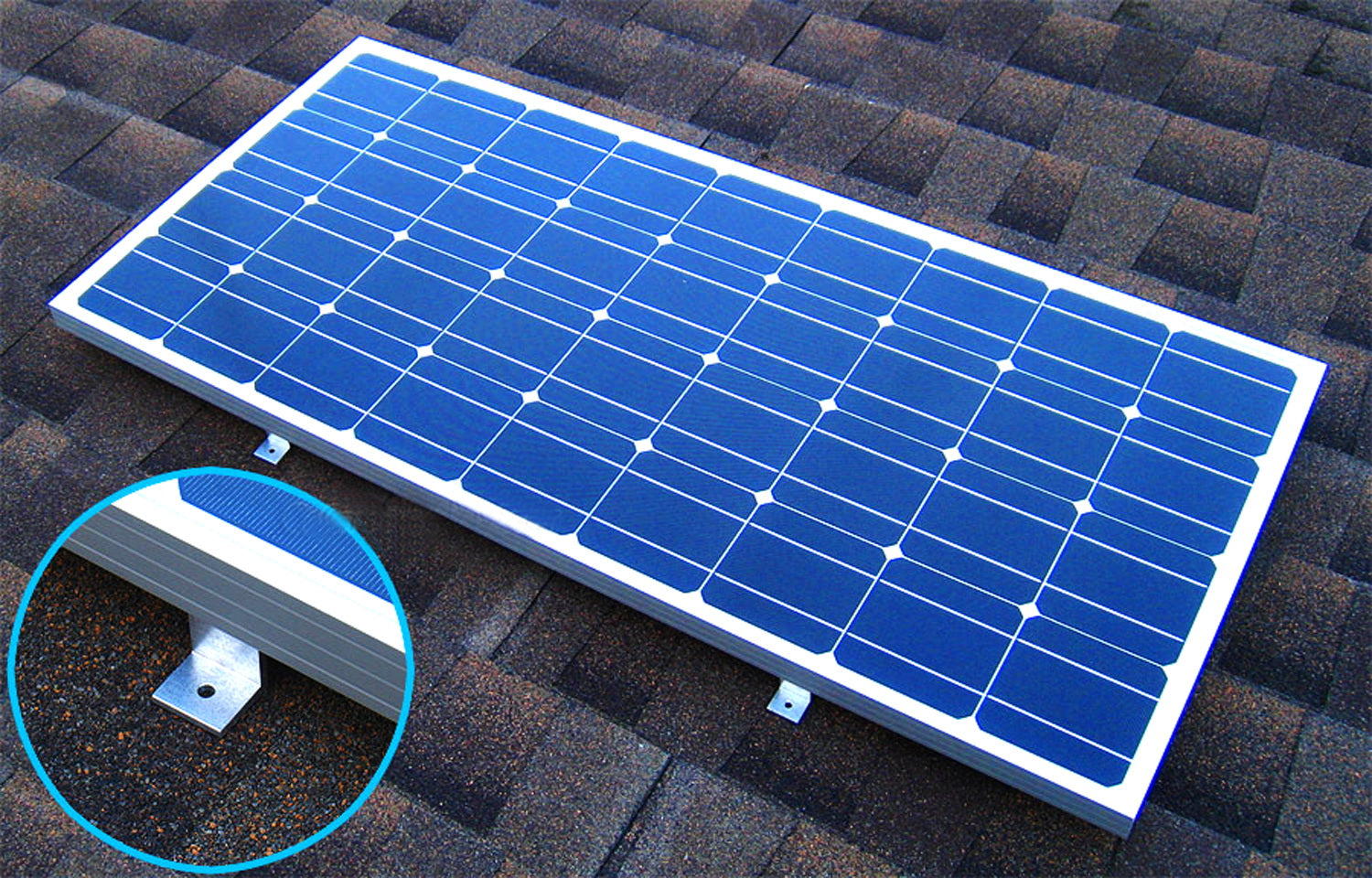 4-Piece Solar Panel Aluminum Z-Shape Mounting Brackets for RV, Boat & Flat Roof Installation - Heavy Duty, Weatherproof Solar Panel Mounts for Off-Grid Power Systems