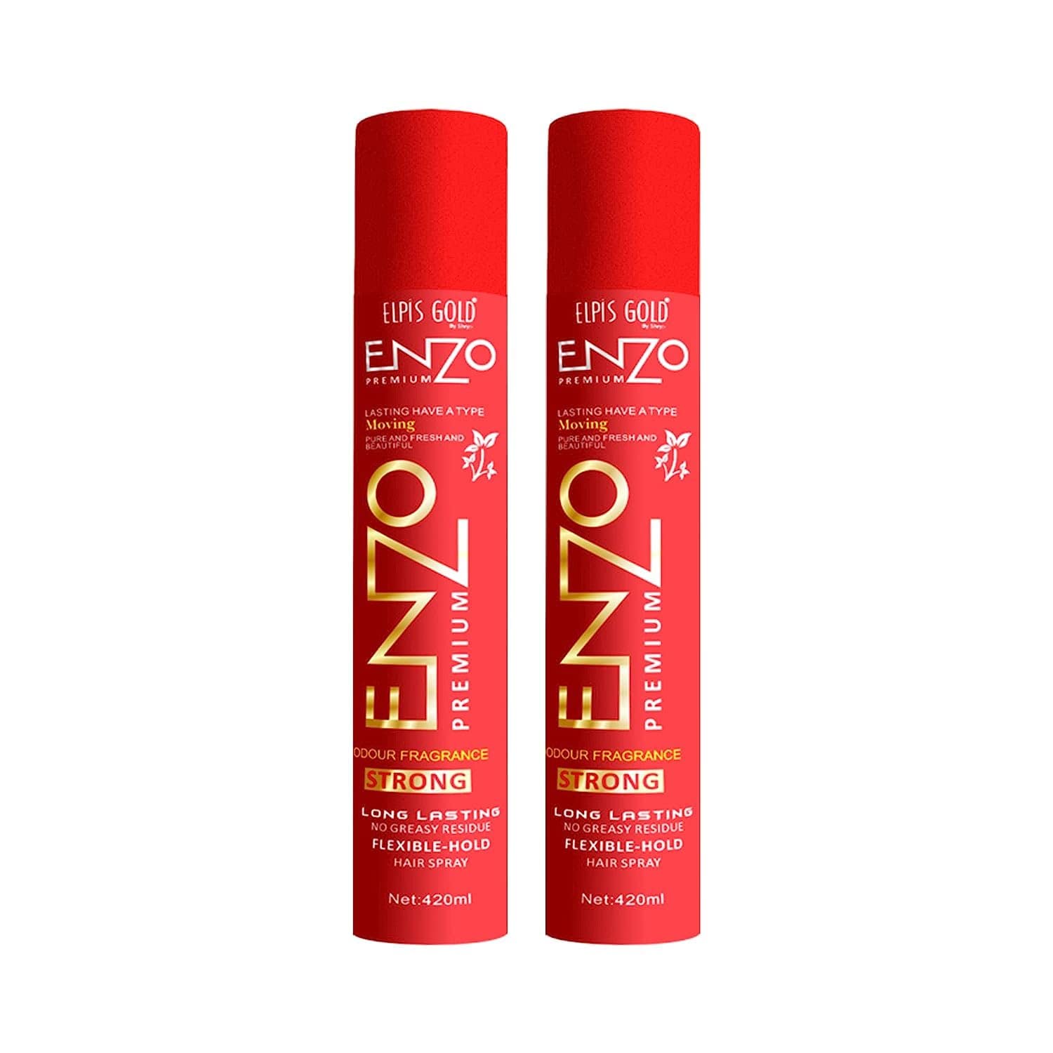 Enzo Hair Spray (2-Pack) - Super Strong Hold Hairspray for All Hair Types - Perfect for Styling, Volume & Long-Lasting Hold - Salon Quality Hair Spray by Enzo Sipshoppe