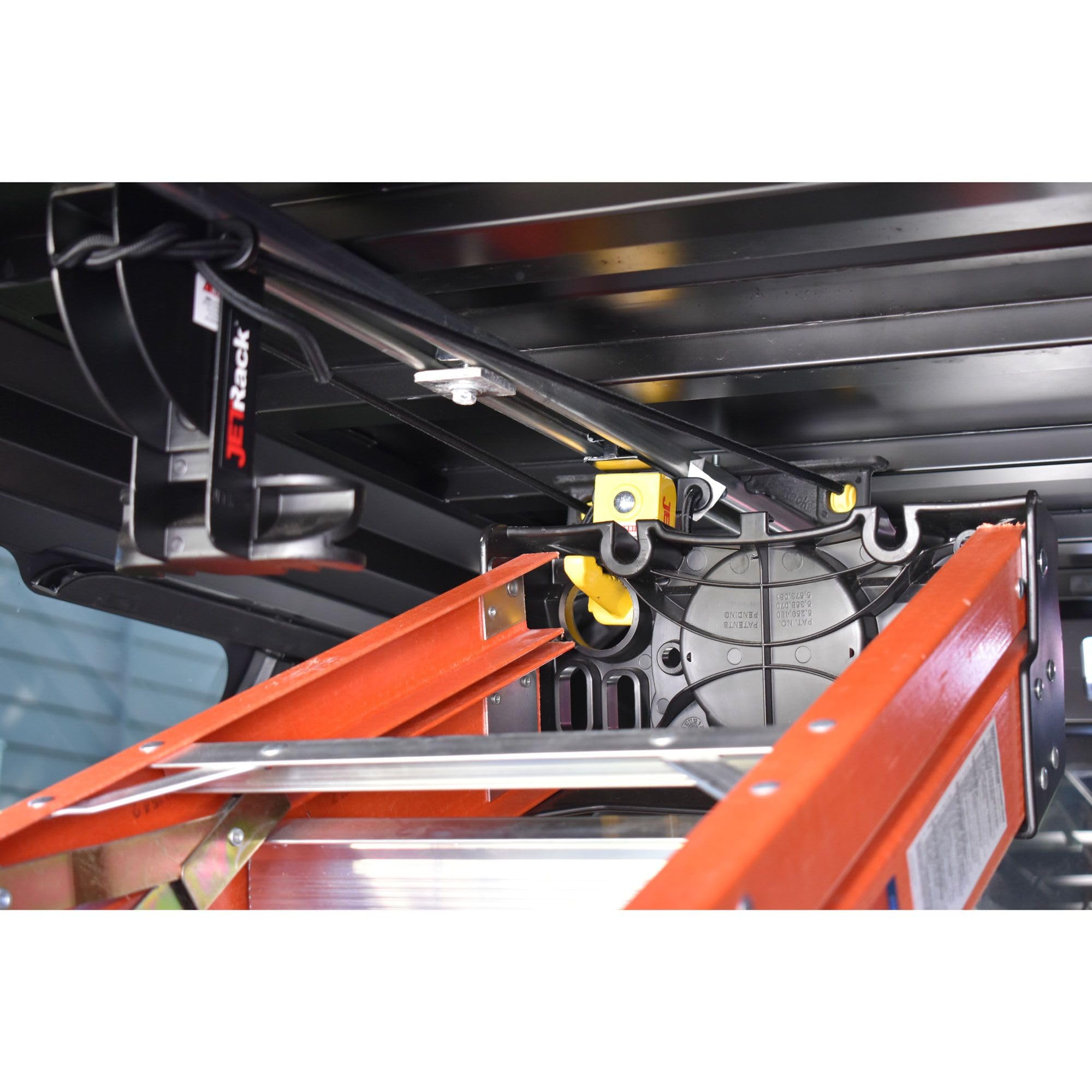 Van Interior Ladder Storage System for Cargo Vans - Heavy Duty Aluminum Rack Organizer | Perfect for Work Trucks, Delivery Vans & Campers | Easy Installation & Space Saving Solution