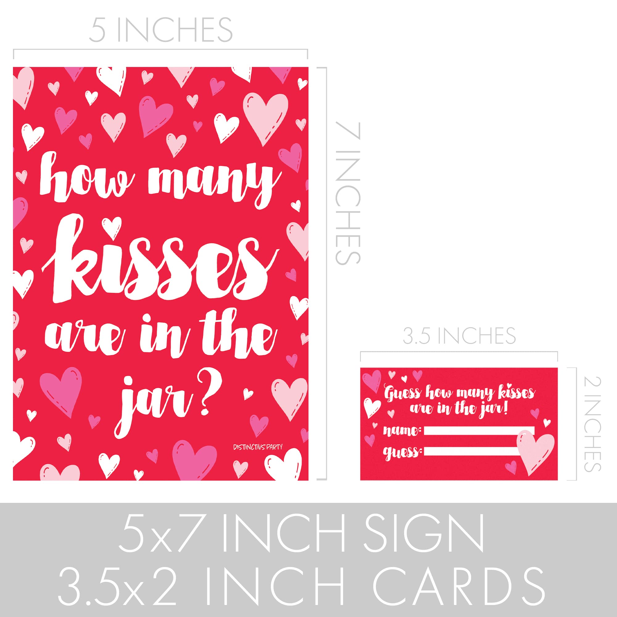 Valentine's Day Party Game - How Many Kisses Valentine Hearts Game for Couples, Family & Friends | Fun Romantic Party Activity for Date Nights & Celebrations