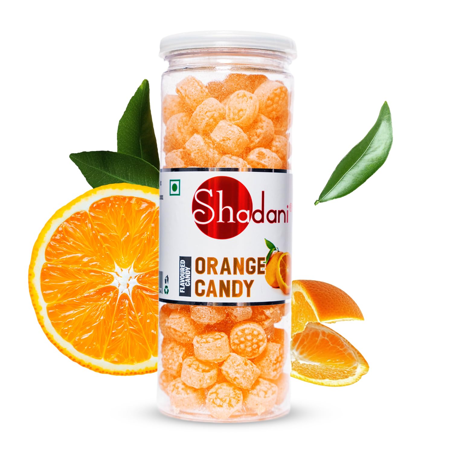 Shadani Orange Candy Box - Tangy Indian Flavor Candy 230g (8.11 oz) | Sweet & Sour Treats for Parties, Gifts & Snacking