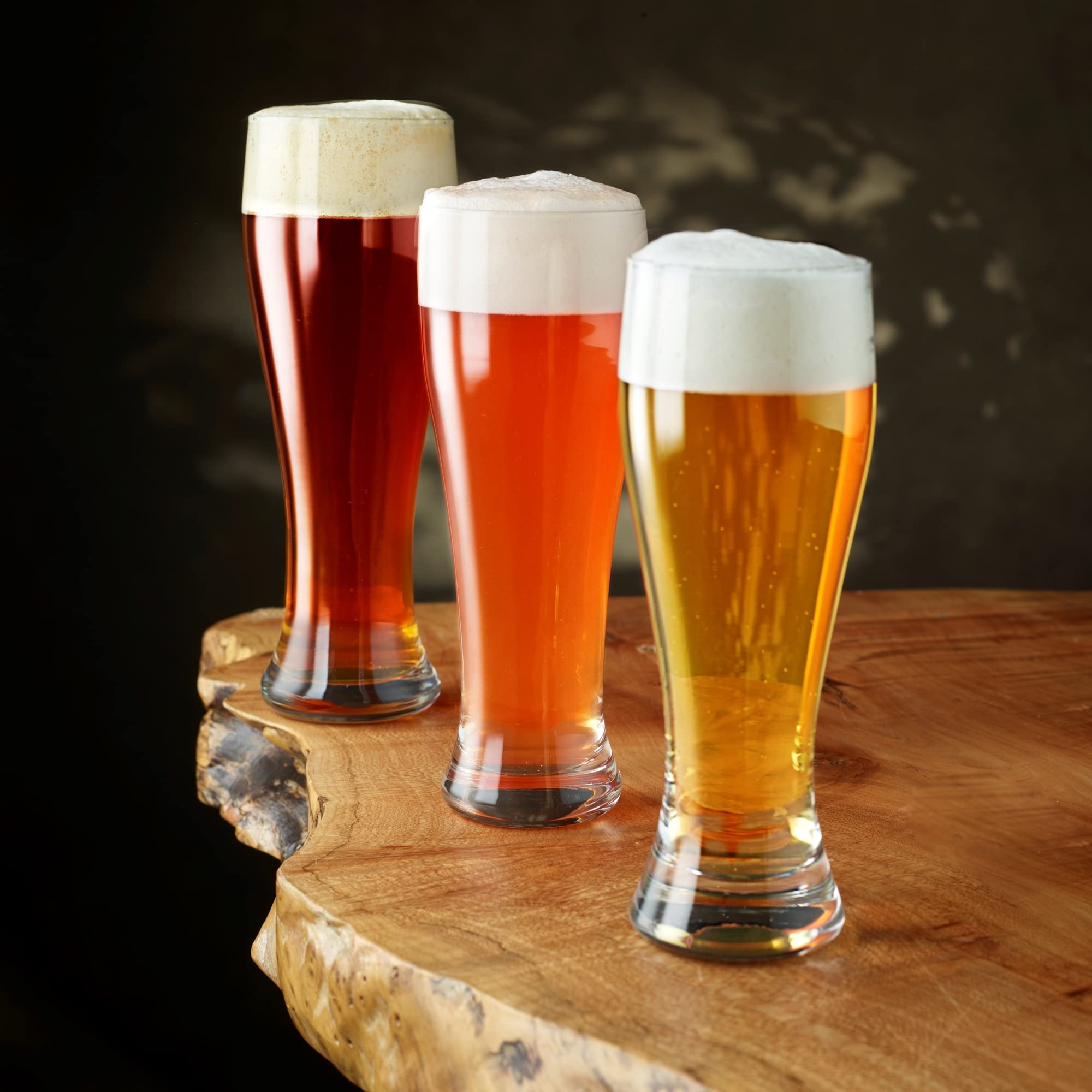 Premium 17oz Pilsner Beer Glasses Set of 2 - Thick Heavy Base Bar Glasses for Lager, IPA & Craft Beer - Perfect for Home Bars, Parties & Restaurants