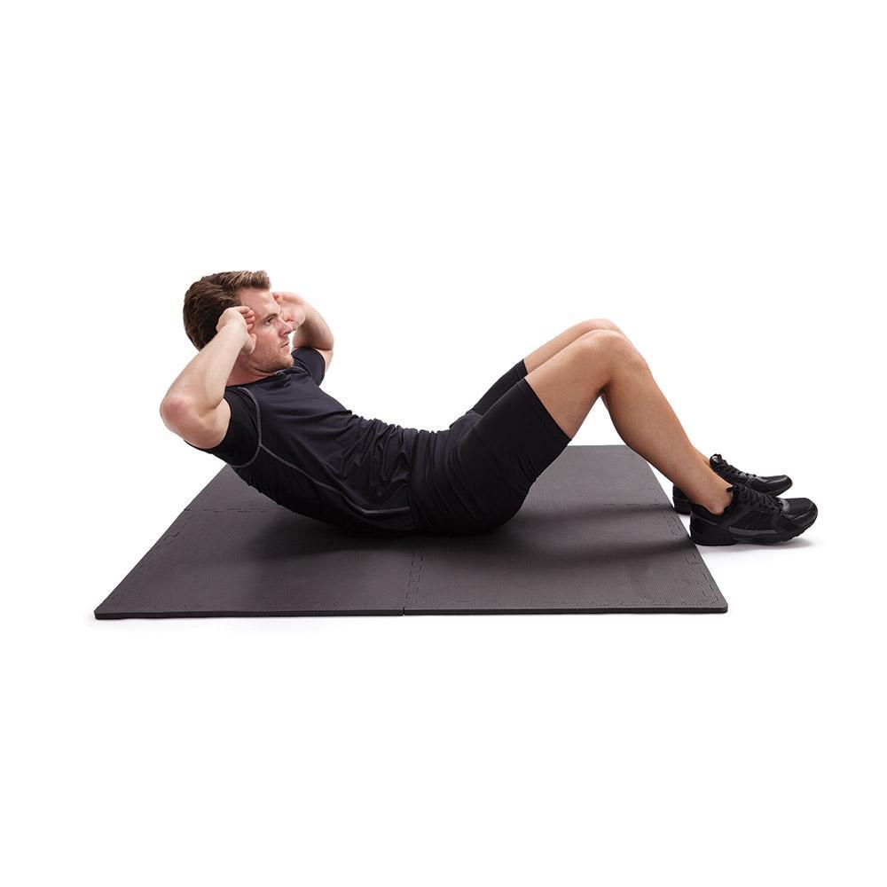 66Fit Interlocking Jigsaw Floor Gym Mat - Non-Slip Exercise Mats for Home Gym, Yoga, Playroom & Kids Play Area - Durable Foam Tiles for Workout & Fitness Training