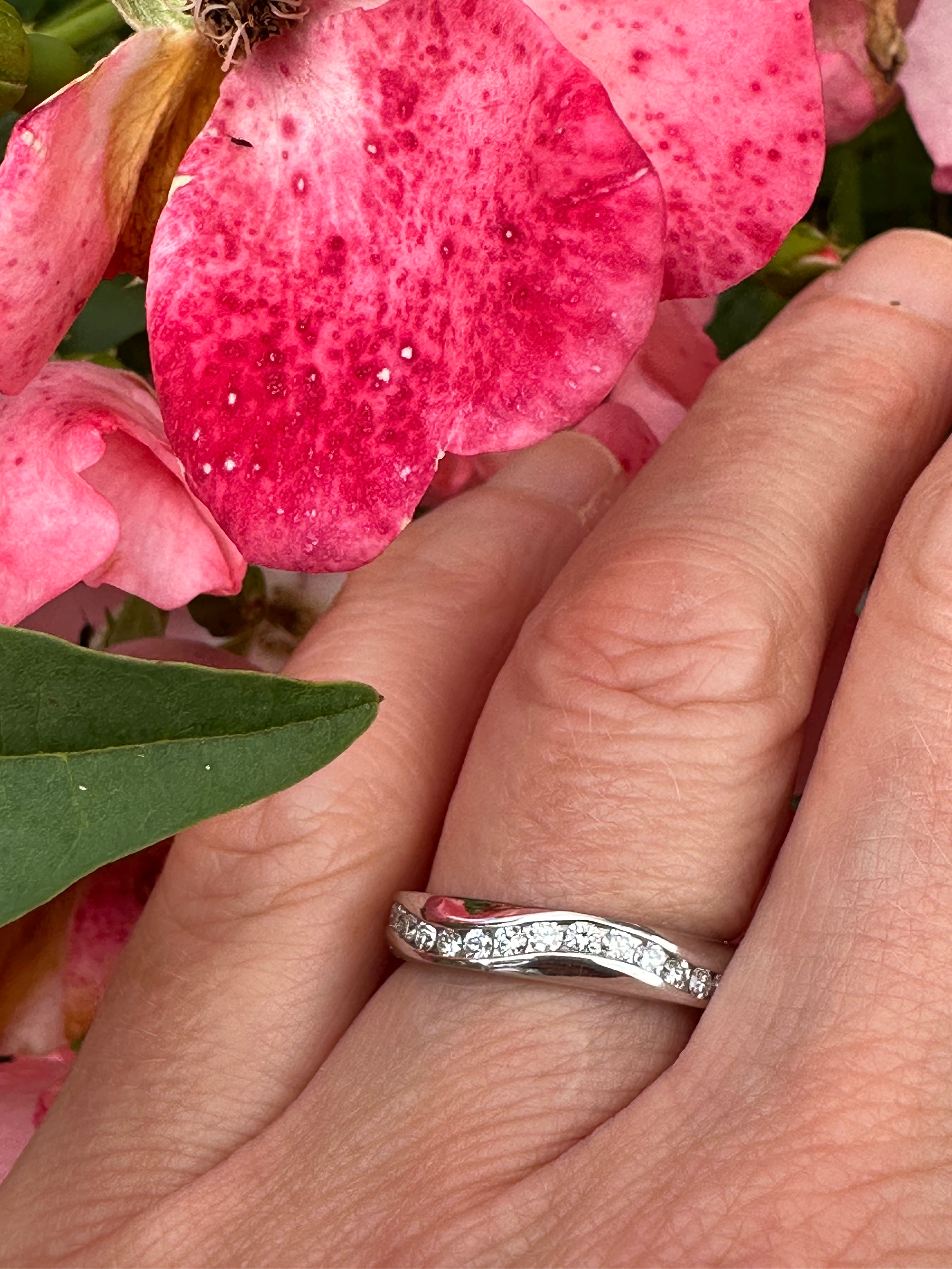 18ct White Gold 0.38ct TW VS1 Diamond Ladies Wedding Ring - Size M - Perfect for Engagement, Anniversary & Bridal Jewelry Gifts