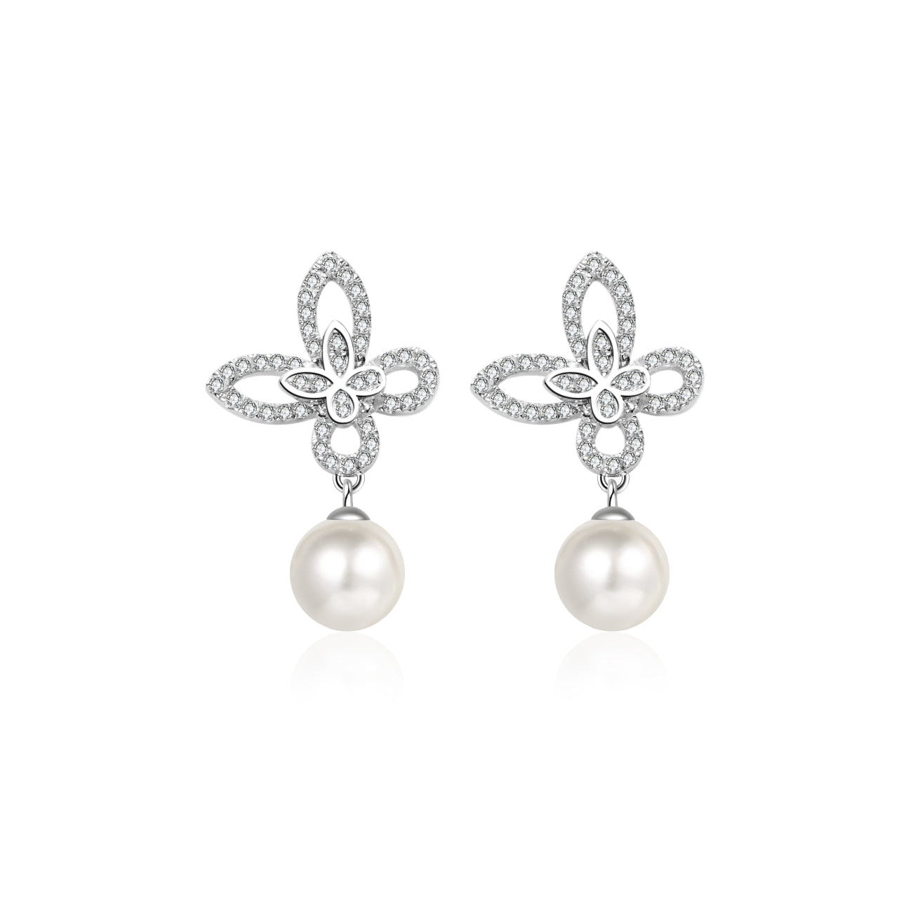 18K Solid Gold Diamond Akoya Hanadama Pearl Earrings - Luxury Pearl Jewelry for Women - Perfect for Weddings, Anniversaries & Special Occasions (KE00236)