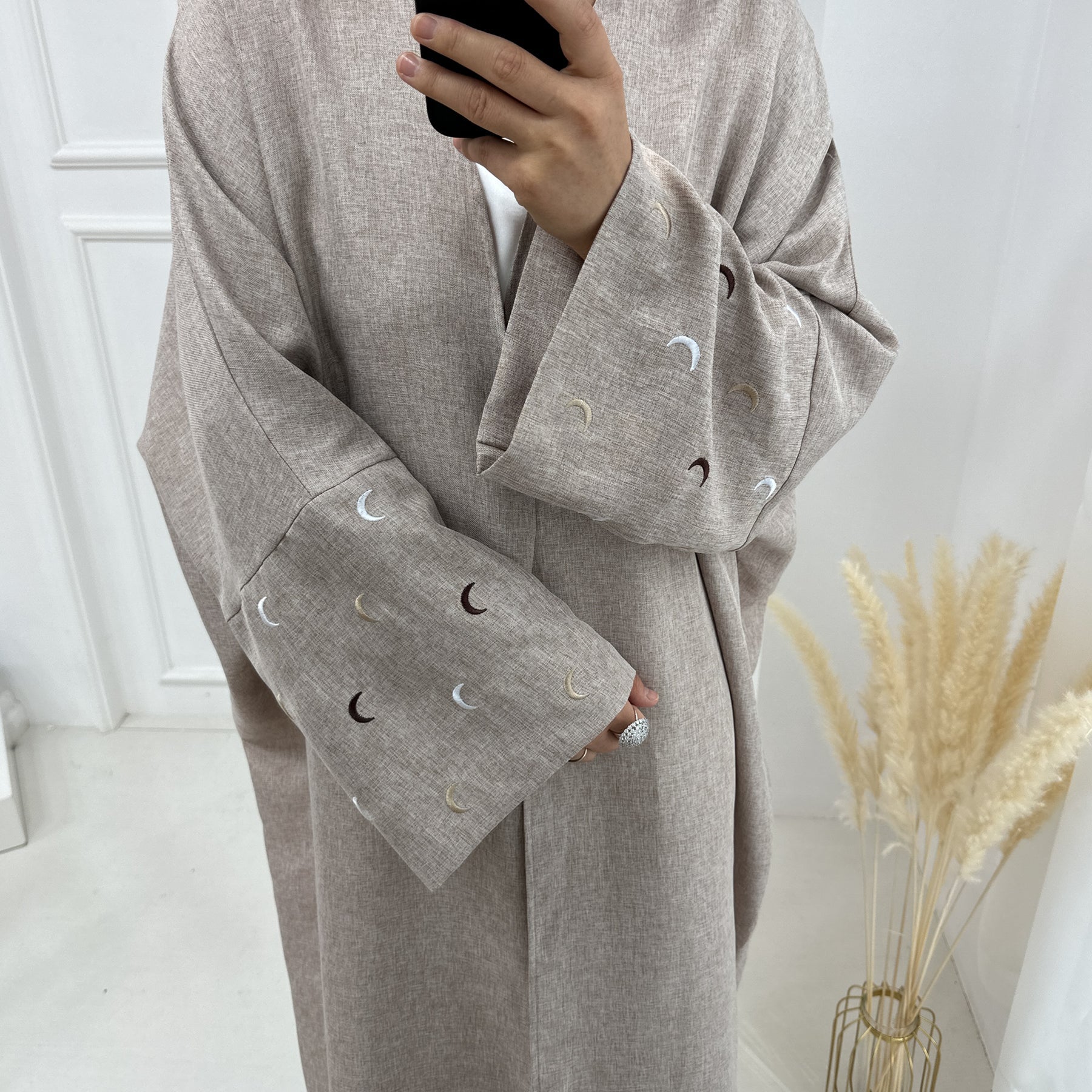 Lightweight Iris Duster Open Abaya for Women - Breathable Desert Abaya for Casual Wear, Prayer & Everyday Comfort