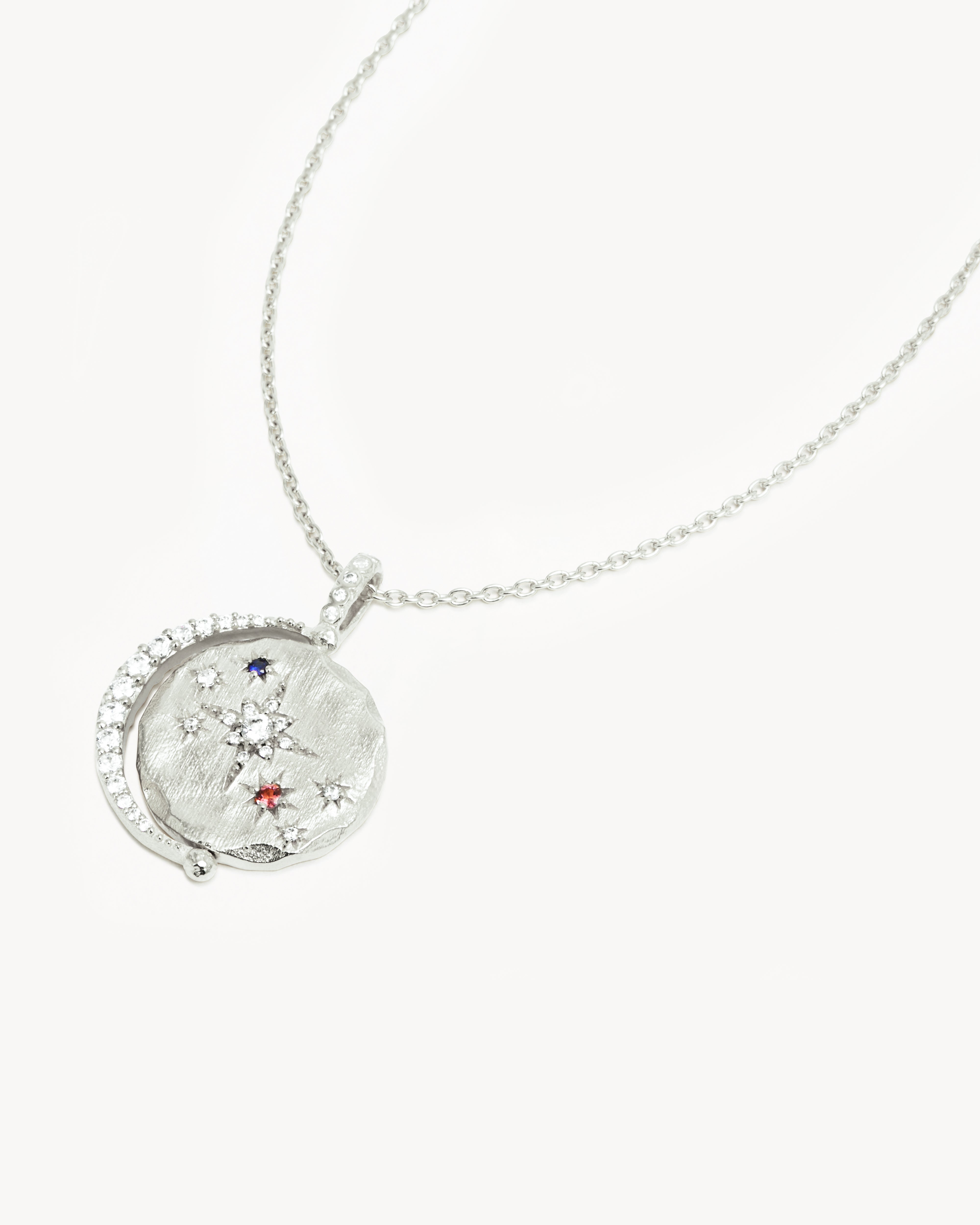 Elegant Sterling Silver Dancing In Starlight Spinner Necklace for Women | Dainty Layering Jewelry | Perfect for Date Night & Special Occasions