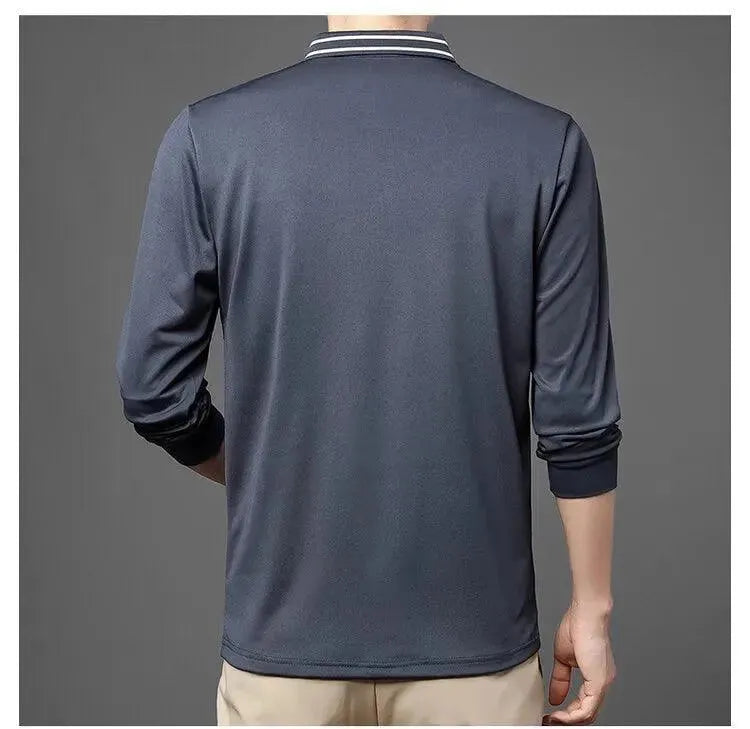 Men's Striped Collar Polo Shirt - Casual Short Sleeve Button Down Shirt for Business, Golf & Summer Outfits