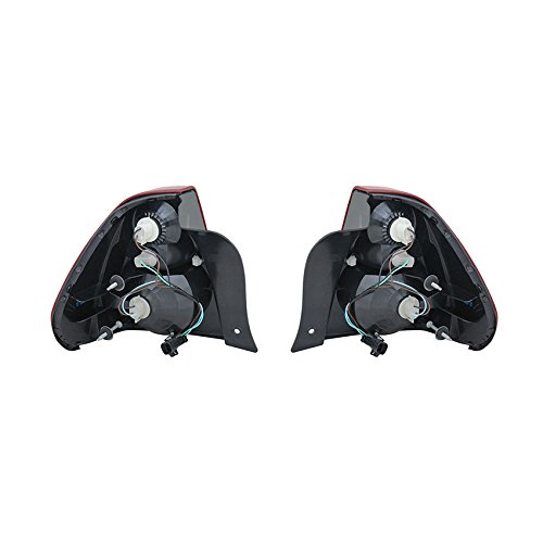 RAREELECTRICAL Replacement Tail Lights Compatible with 2004-2008 Chevrolet Malibu Sedan - Pair (Part Numbers: 15868493, GM2800165) - Perfect for Night Driving & Enhanced Vehicle Safety