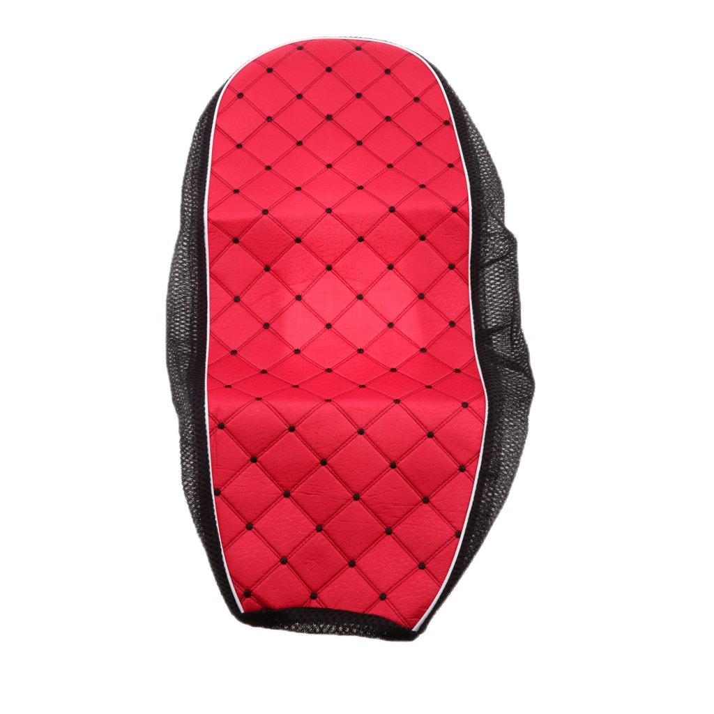 Breathable PU Leather Motorcycle Seat Cover - Elastic Moped Scooter Cushion Pad Replacement for ATV & Dirt Bike (Black) | Waterproof & Comfortable Riding Gear for Commuting & Off-Road Adventures