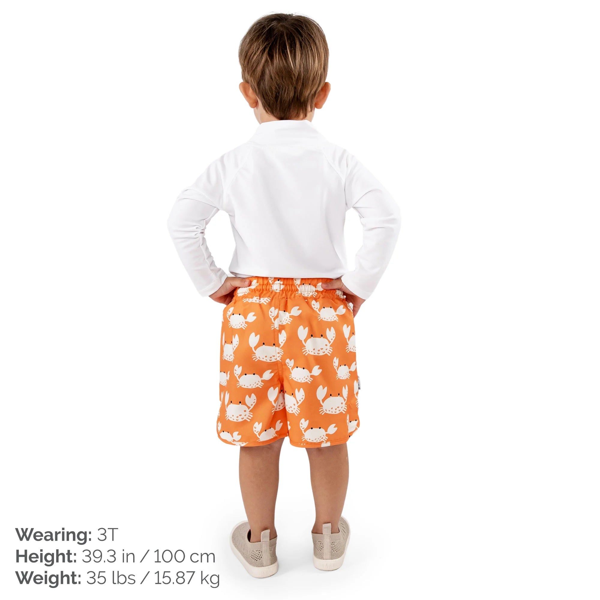 Jan & Jul Crabby Crab UPF 50+ UV Protection Swim Shorts for Toddlers - Perfect for Beach, Pool & Summer Water Play