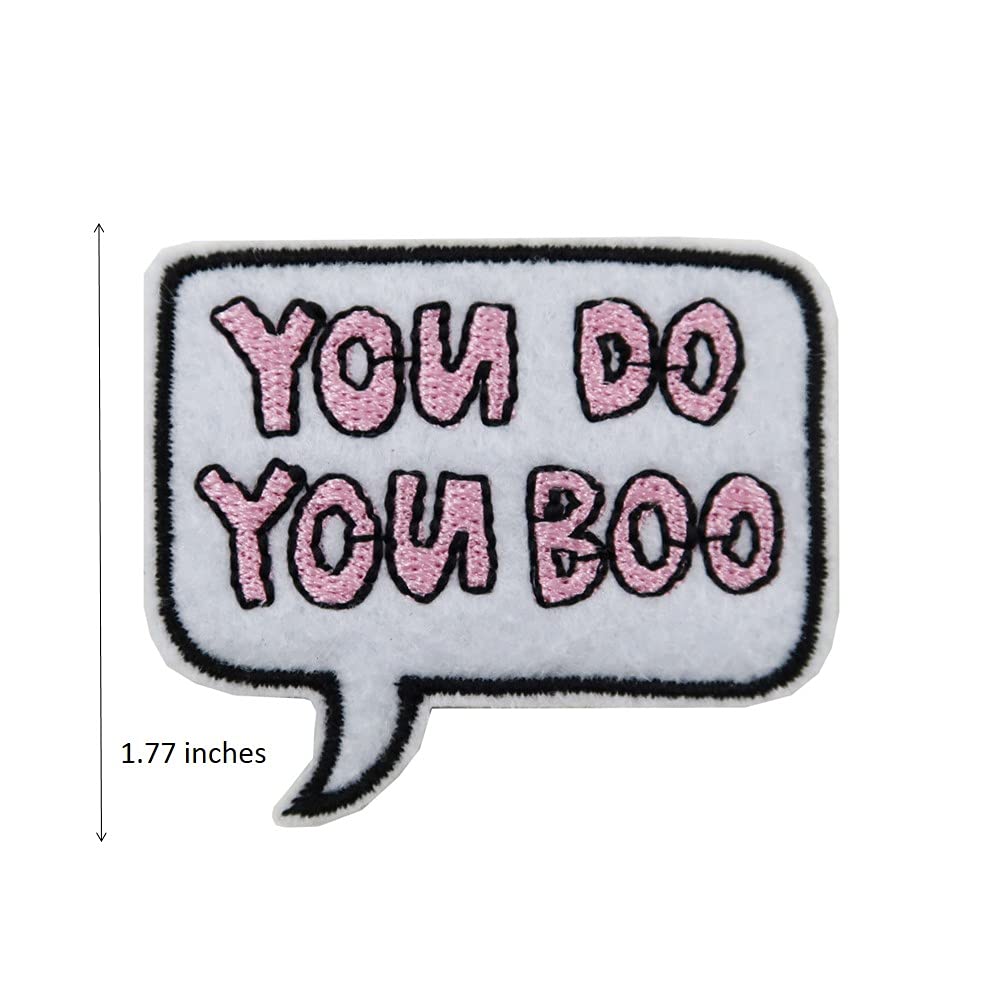 You Do You Boo Embroidered Iron On Patch - DIY Custom Clothing & Accessories - Perfect for Jackets, Bags, Hats & Denim