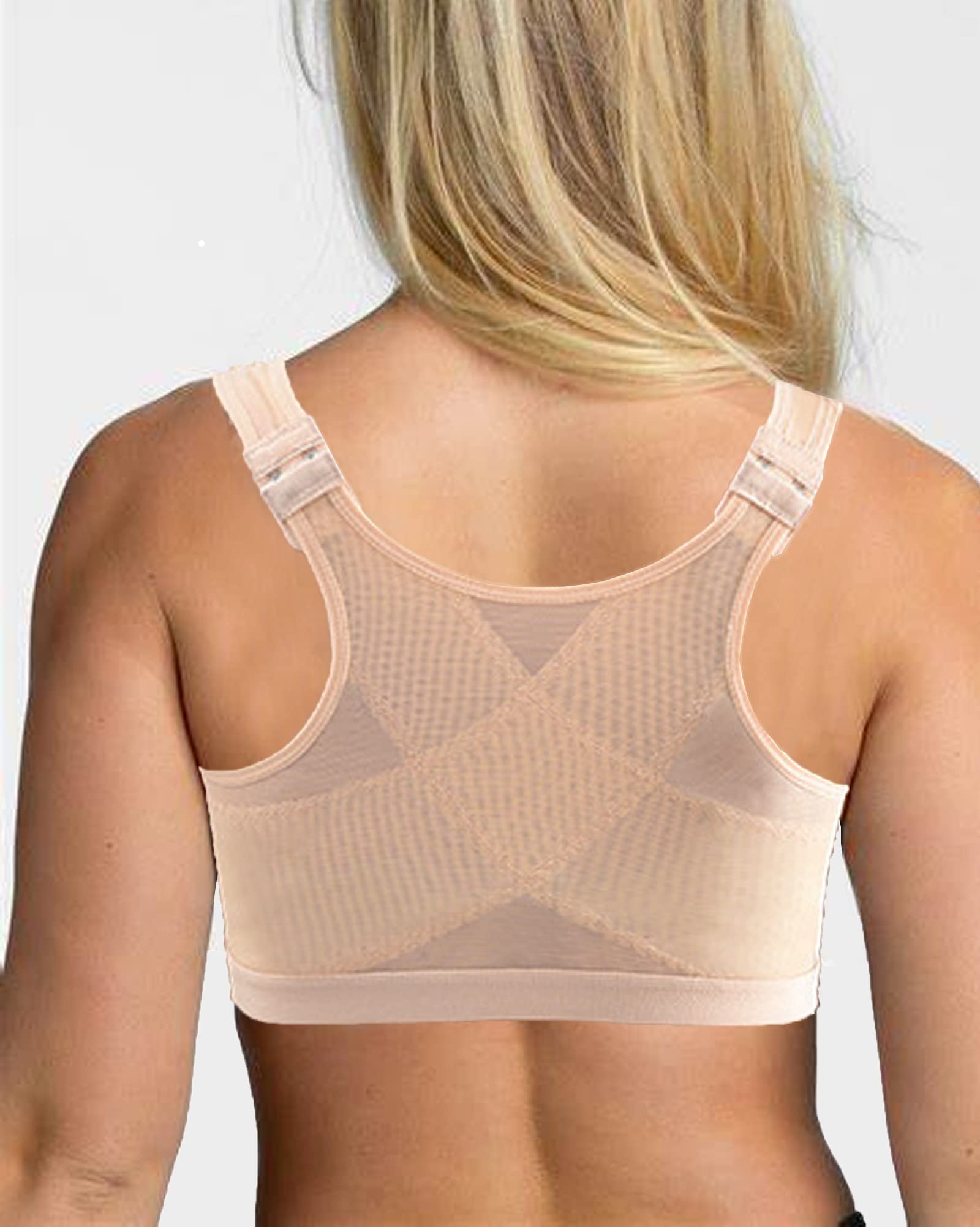 Post Surgery Front Closure Bras for Women - Comfortable Compression Bra After Breast Augmentation & Mastectomy - Ideal for Recovery, Sleep & Light Activities