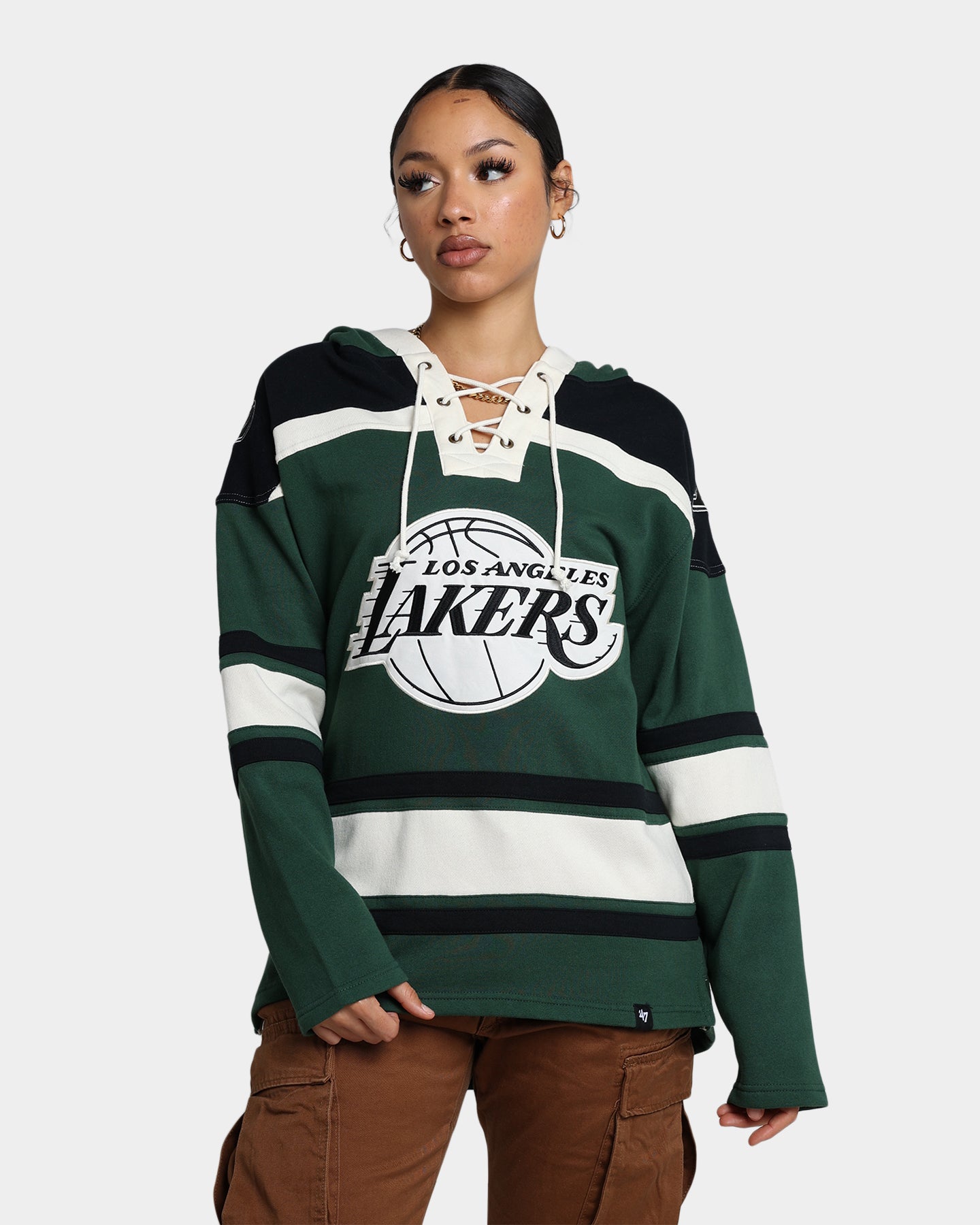 47 Brand Los Angeles Lakers Superior Lacer Hoodie - Dark Green NBA Fan Apparel for Men & Women - Perfect for Game Day, Streetwear & Casual Outfits