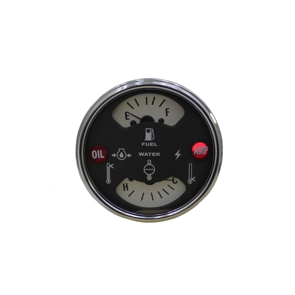 RAParts HH1546480 Fuel, Oil & Water Temperature Gauge - Compatible with International Trucks | Heavy Duty Vehicle Engine Monitoring System