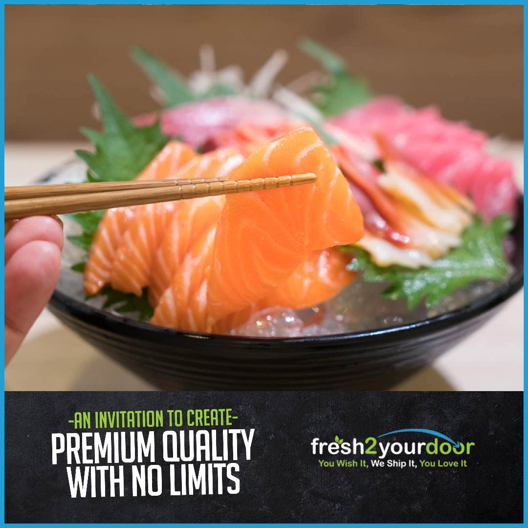 Premium Fresh Sashimi-Grade Salmon Fillet - 10.0 Lb (3 Fillets) - Skin On, 100% Natural, Ready to Cook - Wild-Caught from Chilean Patagonia - Vacuum Sealed & Flash Frozen for Maximum Freshness - Perfect for Sushi, Grilling, and Healthy Meal Prep