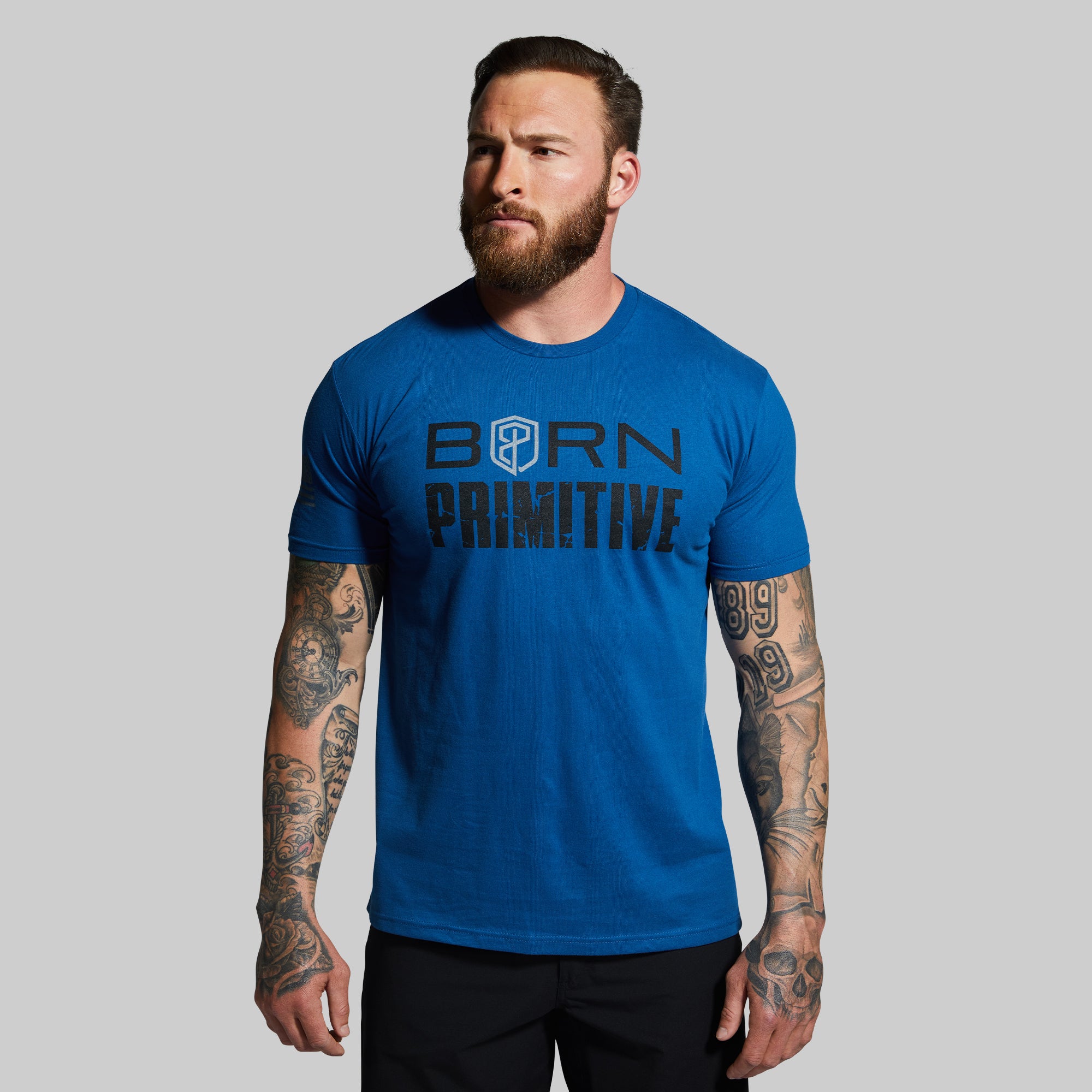 Premium Brand Cotton T-Shirt for Men - Cool Blue Crewneck Casual Tee - Perfect for Everyday Wear, Gym, and Outings