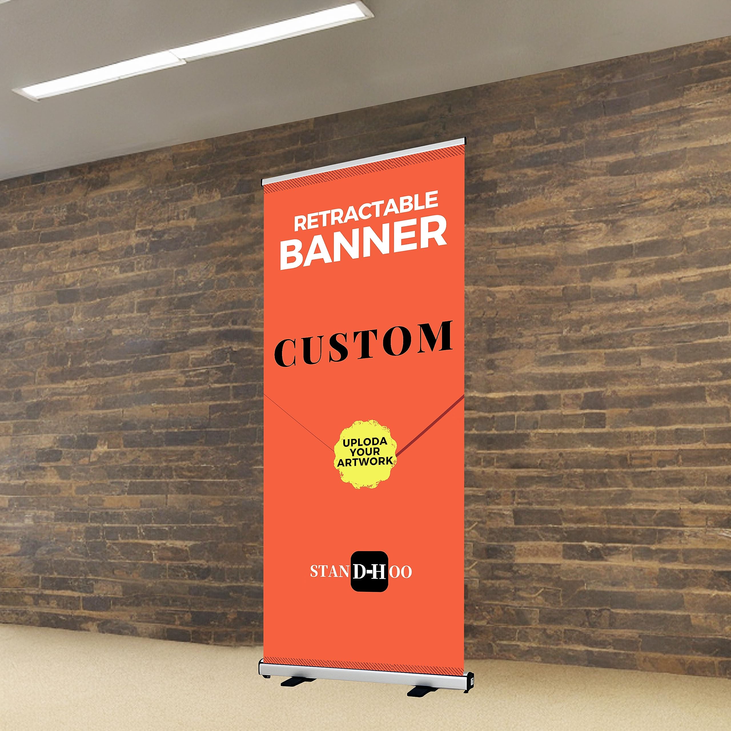 Retractable Roll Up Banner Stand 33.5x80 - Trade Show & Retail Display Stand for Advertising