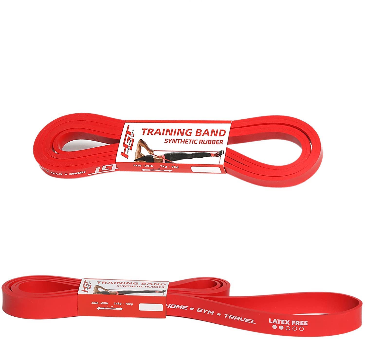 HGT Long Resistance Band - Heavy Duty Latex-Free Exercise Band for Women & Men - Perfect for Stretching, Yoga, Pilates & Strength Training - Home & Gym Fitness Equipment - Ideal for Physical Therapy, Muscle Recovery & Full-Body Workouts