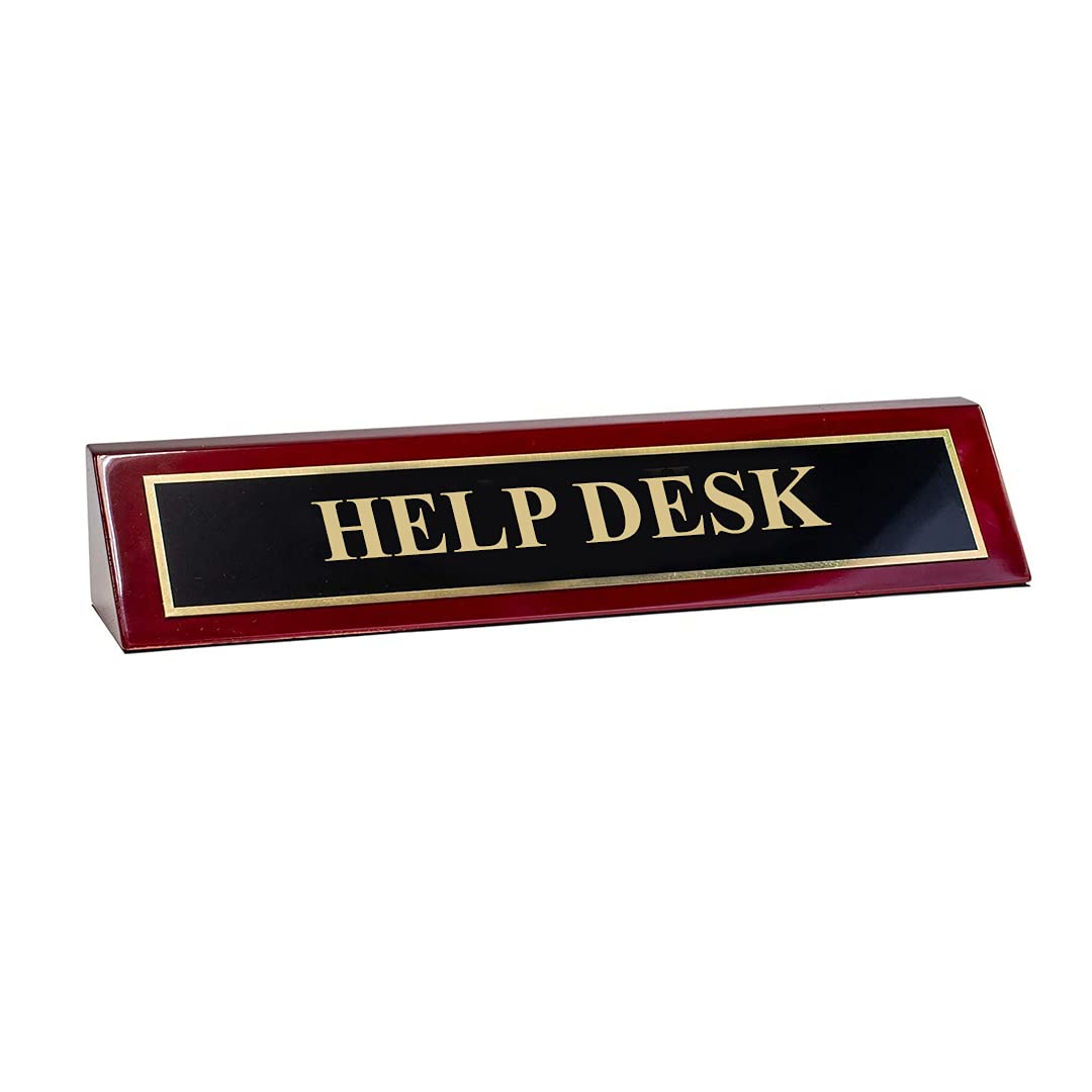 Rosewood Engraved Desk Name Plate 2