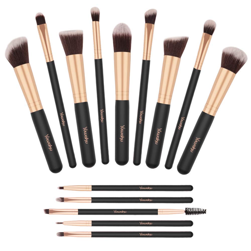 DAXSTAR 14-Piece Professional Makeup Brush Set - Synthetic Eyeshadow, Blending, Powder, Liquid & Cream Face Brushes | Cruelty-Free Vegan Cosmetic Kit for Flawless Makeup Application (Perfect for Daily Use, Travel & Professional Makeup Artists)