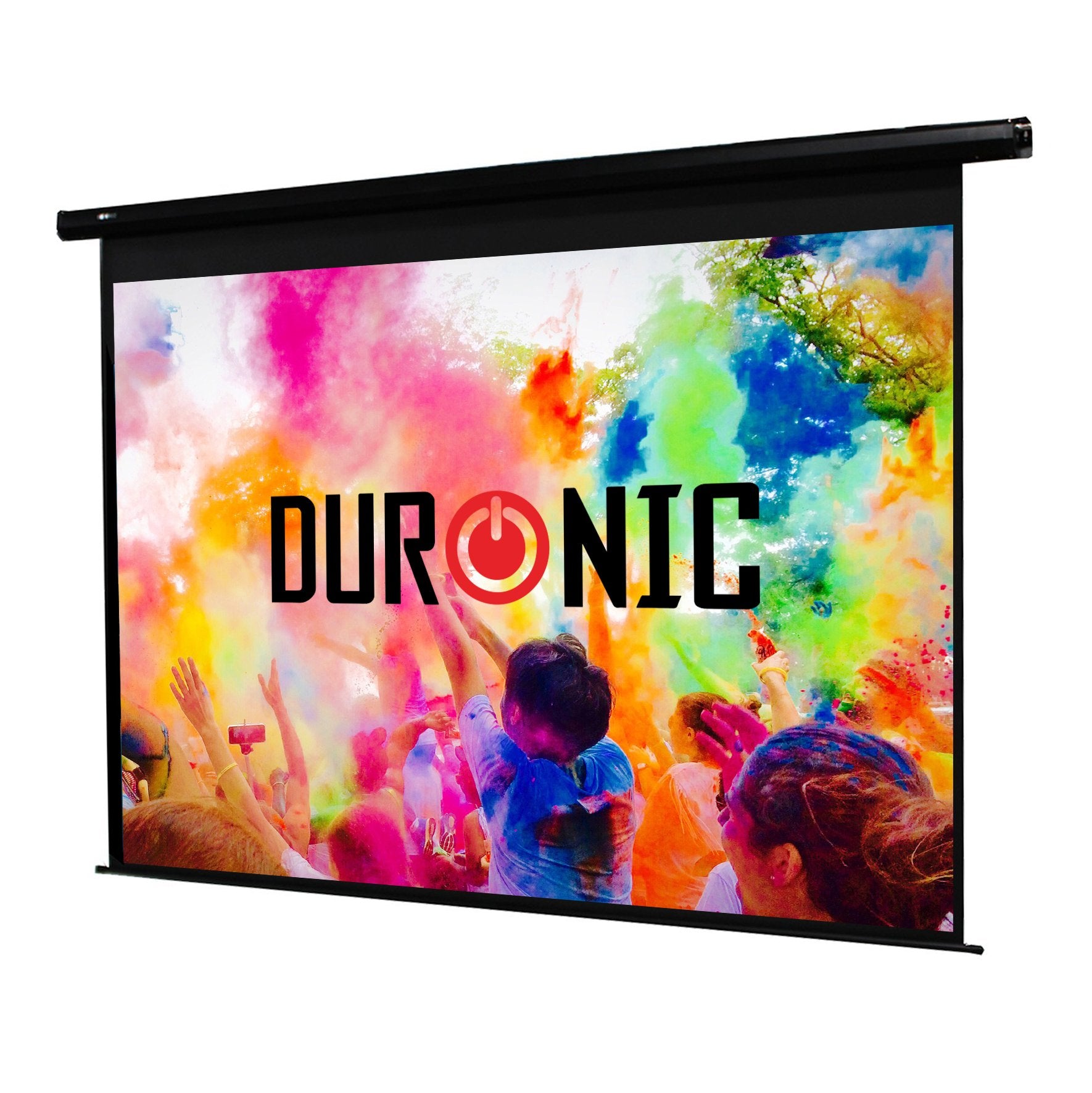 Duronic EPS80/43 Electric Motorized Projector Screen - 4:3 Ratio Wall & Ceiling Mountable Home Theater Screen for Movies, Presentations & Office Use | Perfect for Home Cinema, Classroom Learning & Business Meetings