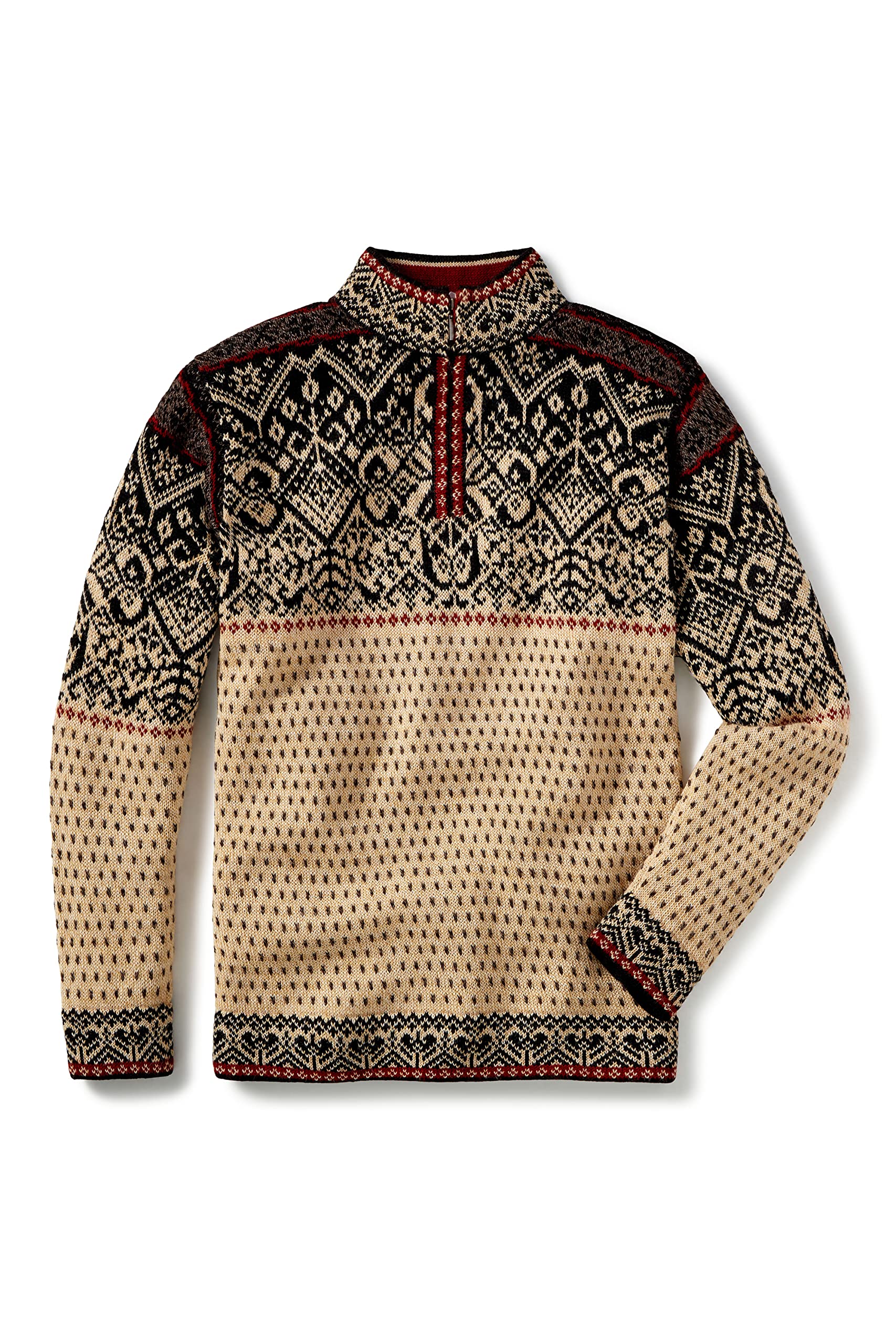 Premium 100% Alpaca Wool Half Zip Sweater for Men - Soft & Warm Nordic Pullover - Perfect for Winter Outdoor Activities & Casual Wear