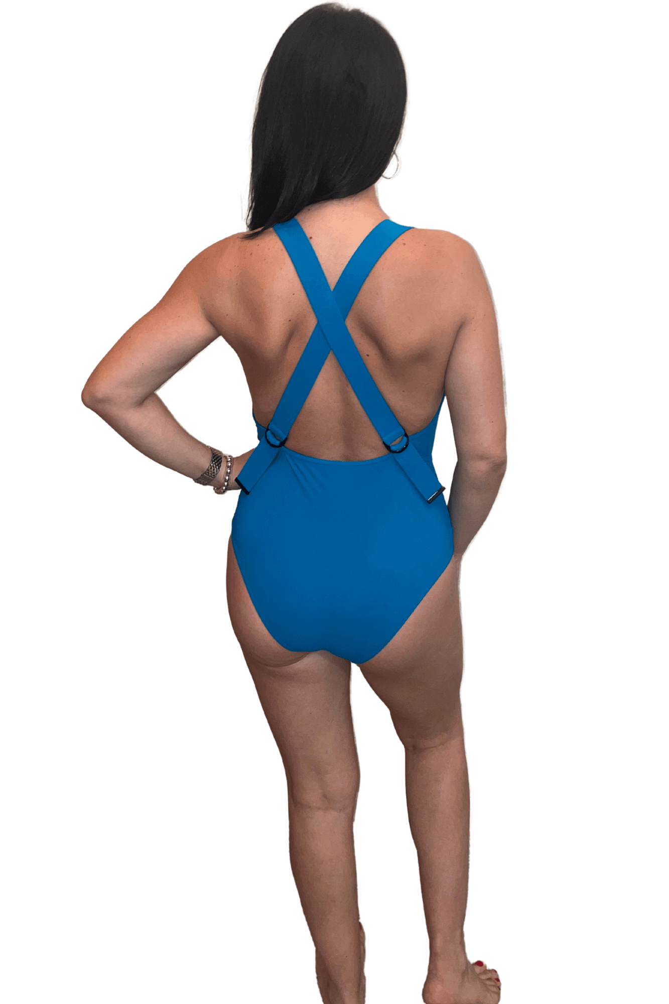 Maren Plunge Neck Cross Back Women's Sexy V-Neck Bodysuit - Perfect for Night Out, Party, and Date Night