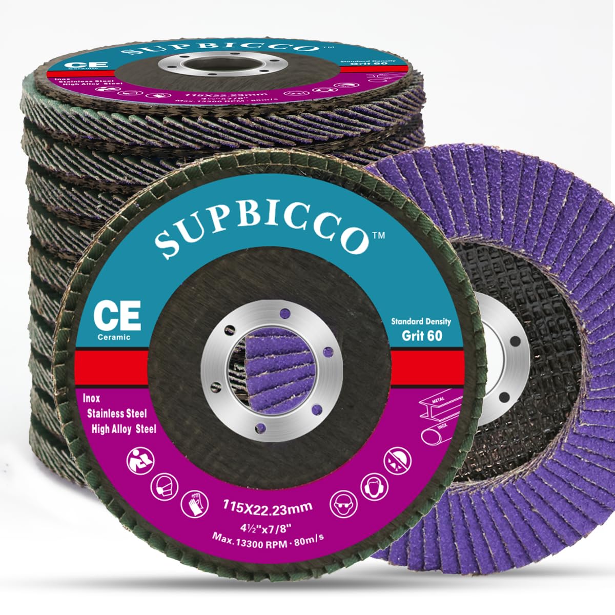 10 Pack 60 Grit 4.5
