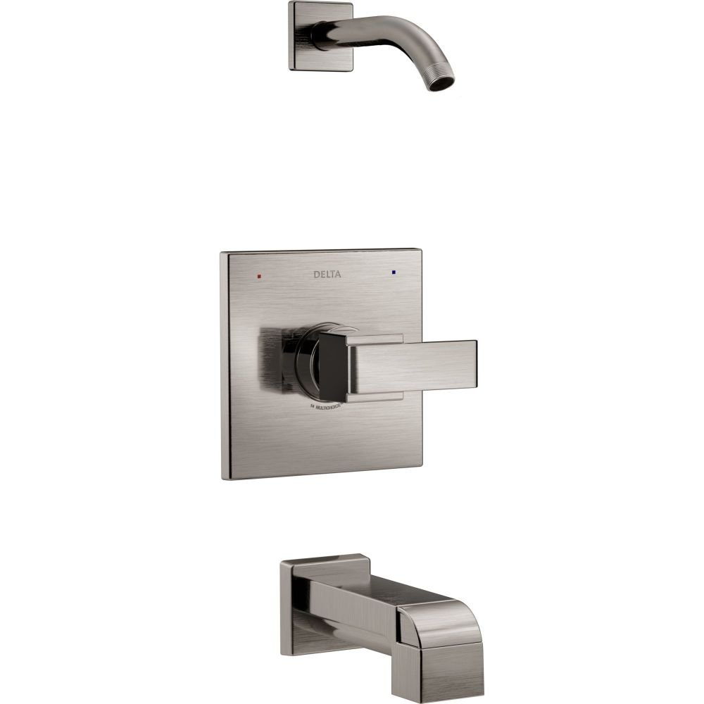 Delta Faucet T14467-SSLHD Ara 14 Series Tub and Shower Trim Kit - Stainless Steel Finish, No Showerhead Included | Perfect for Bathroom Renovation and Modern Home Upgrade