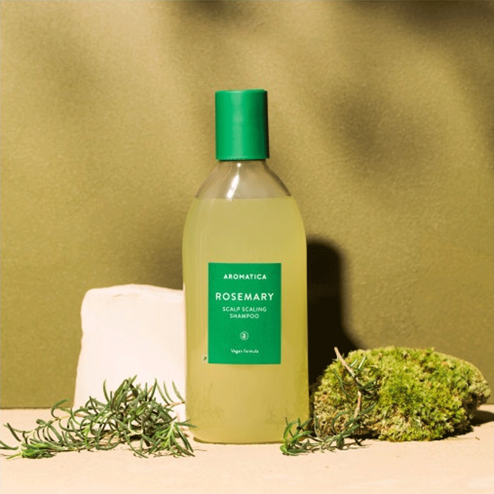 AROMATICA Rosemary Scalp Scaling Shampoo 400ml - Natural Hair Care for Dandruff & Scalp Health - Deep Cleansing for Oily Scalp & Hair Growth - Perfect for Daily Use & Scalp Treatment
