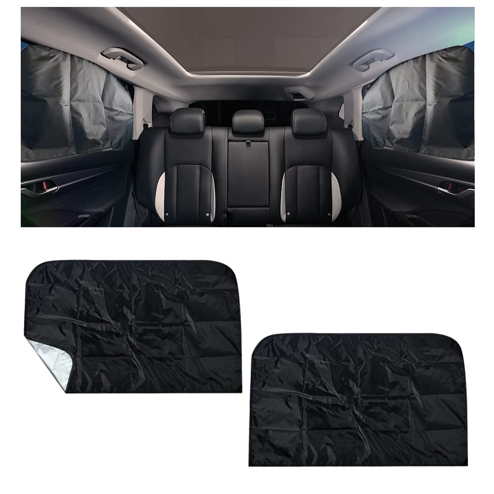 VAGURFO 2 Pack Universal Magnetic Car Window Shades - Foldable Sunshade for UV Protection & Privacy, Perfect for Baby Safety & Travel Comfort (Fits Most Vehicles) - Ideal for Road Trips, Family Outings & Daily Commute
