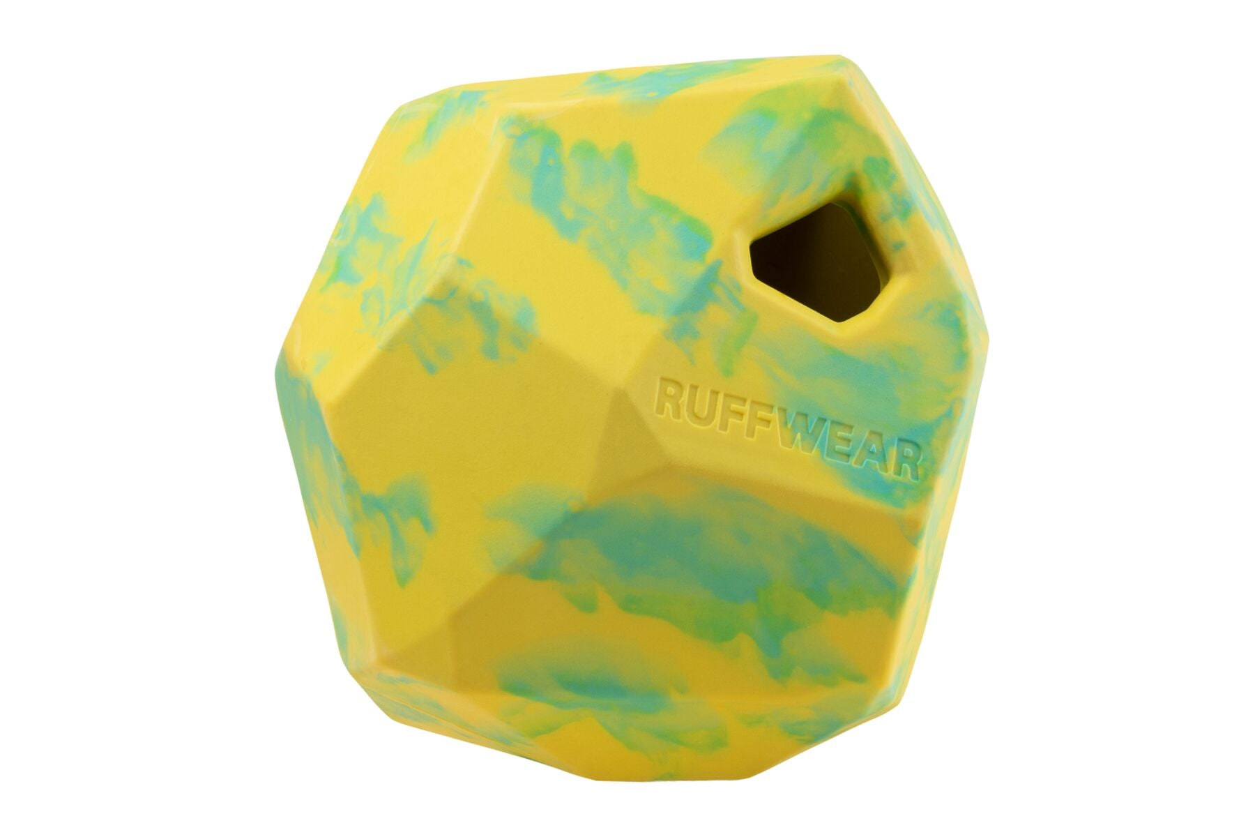 Ruffwear® Gnawt-a-Rock Amarillo Fosfo (Lichen Green) Dog Food and Treat Dispenser - Interactive Puzzle Feeder for Mental Stimulation & Slow Feeding - Perfect for Training, Boredom Relief & Mealtime Enrichment