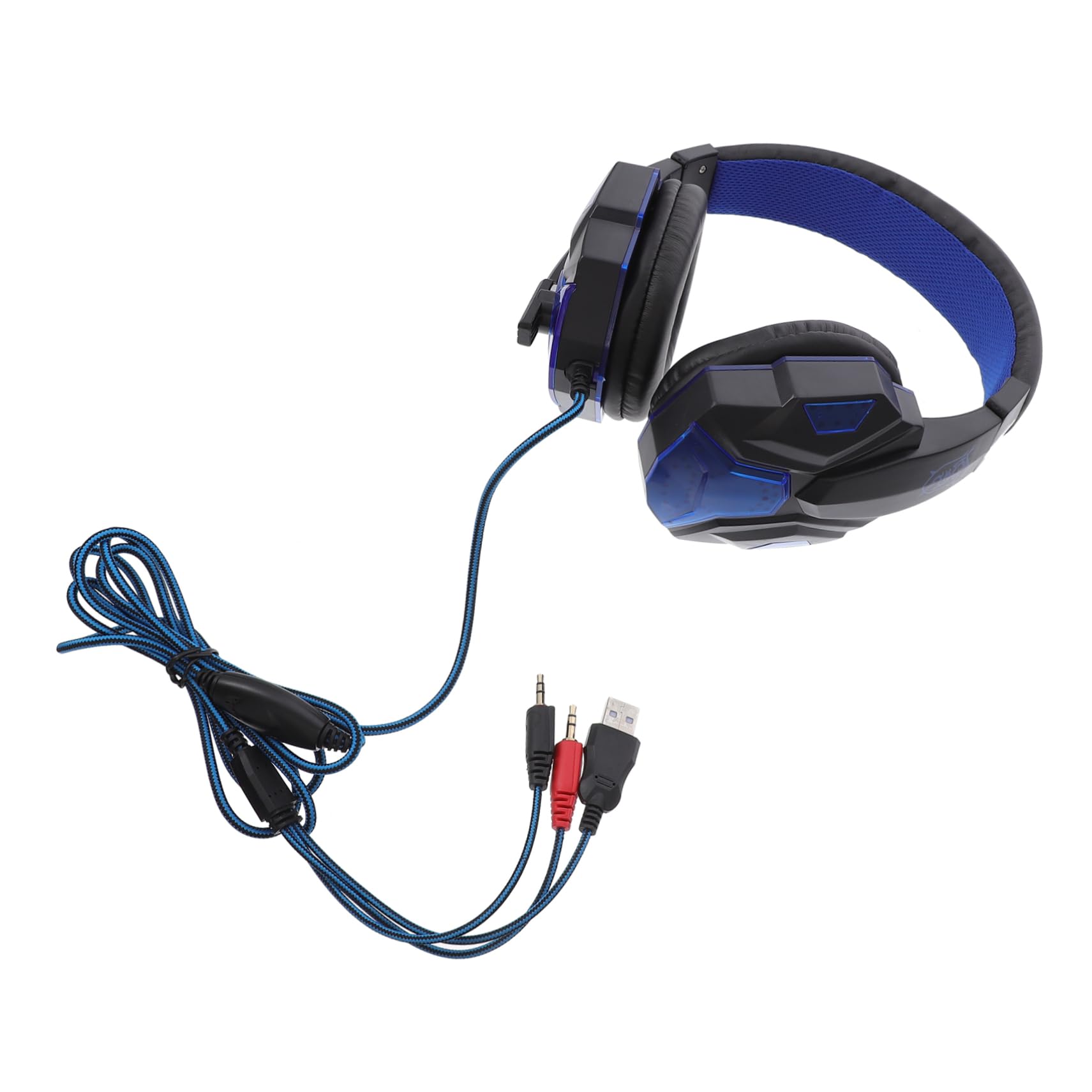 Homoyoyo Noise Cancelling Gaming Headset with Mic - Over Ear USB Wired Headphones with Volume Control, Soft Protein Earpads for PC/PS4/Xbox - Perfect for Esports, Streaming & Online Classes