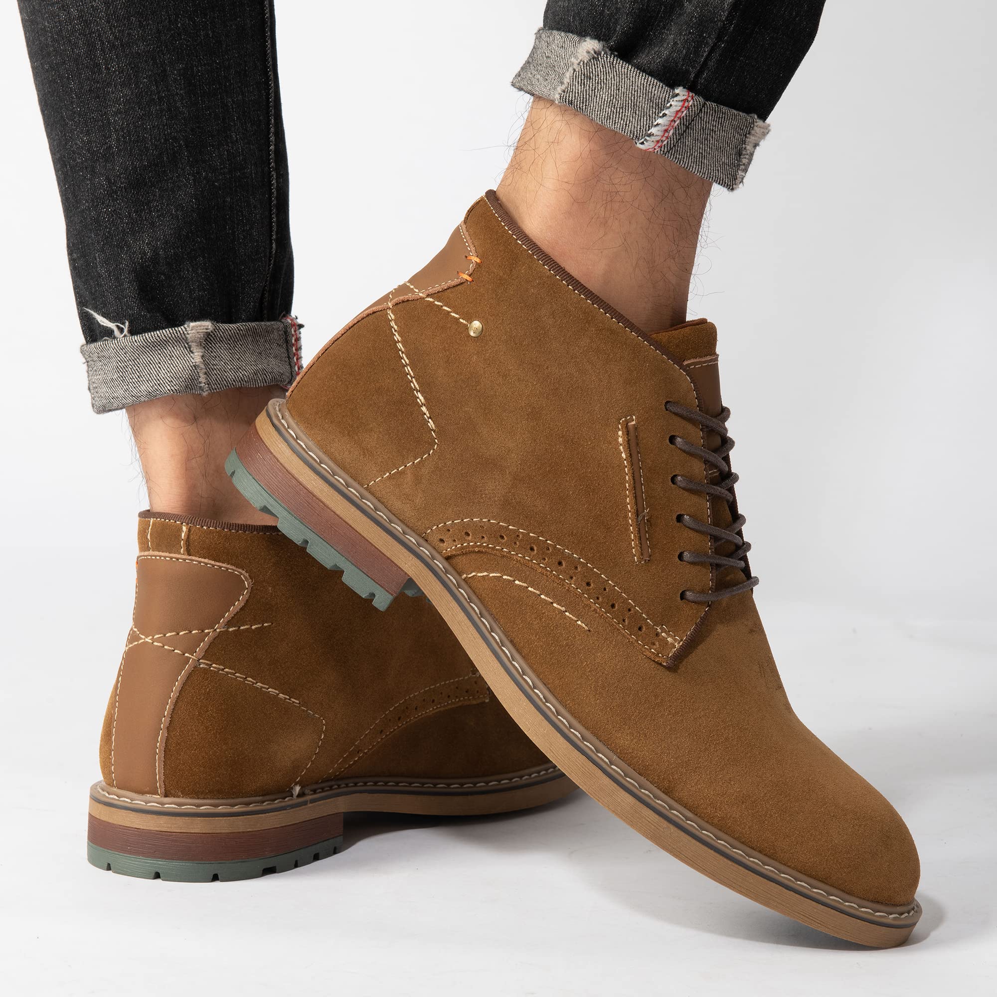 Arkbird Men's Leather Oxford Dress Boots - Premium Formal & Casual Boots for Business, Office, and Everyday Wear