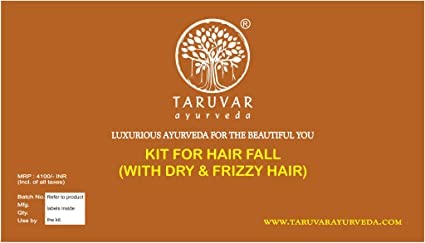 **TARUVAR Ayurveda Herbal Hair Care Kit for Hair Fall, Dry & Frizzy Hair – 6 Products (Shampoo, Oil, Conditioner, Gel, 2 Hair Masks) – Natural Treatment for Strong, Smooth & Healthy Hair – Perfect for Daily Use & Deep Conditioning**