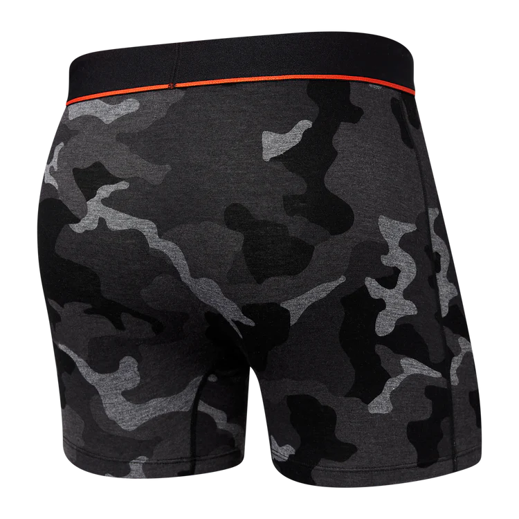 SAXX Vibe Super Soft Supersize Camo Boxer Briefs for Men - Black - Comfortable Underwear for All-Day Wear, Gym & Outdoor Activities