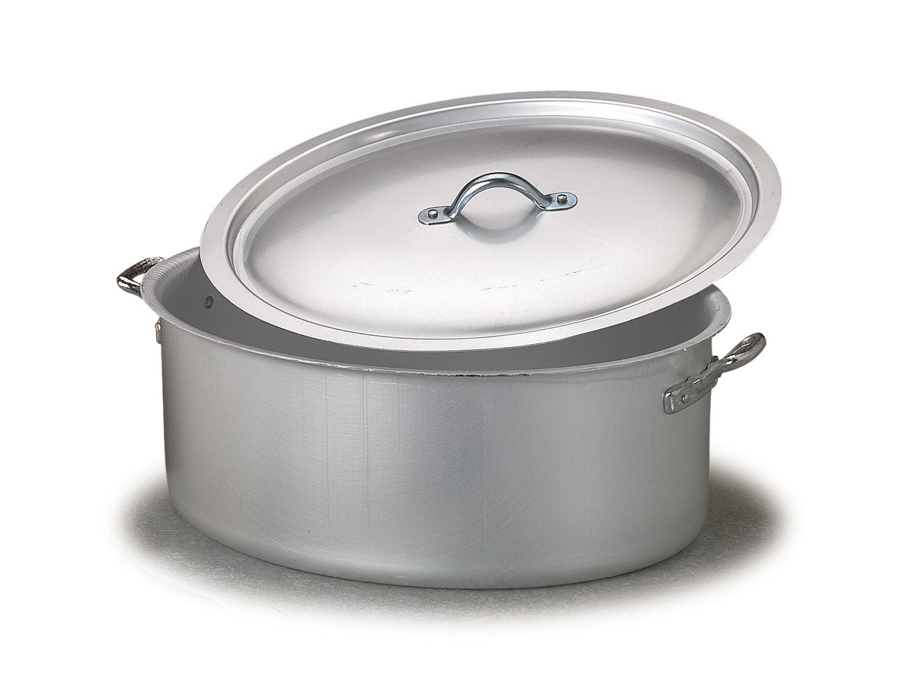 Pentole Agnelli Family 32cm Aluminum Oval Sauce Pot with 2 Handles - Premium Italian Cookware for Pasta, Soups & Stews - Perfect for Home Cooking & Professional Kitchens