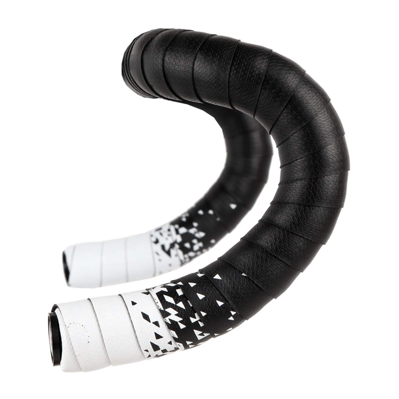 Zeess Colorful EVA PU Cycling Handlebar Tape - Anti-Vibration Cork Wrap for Road & Racing Bikes - Black & White Design - Perfect for Commuting, Training & Long-Distance Cycling