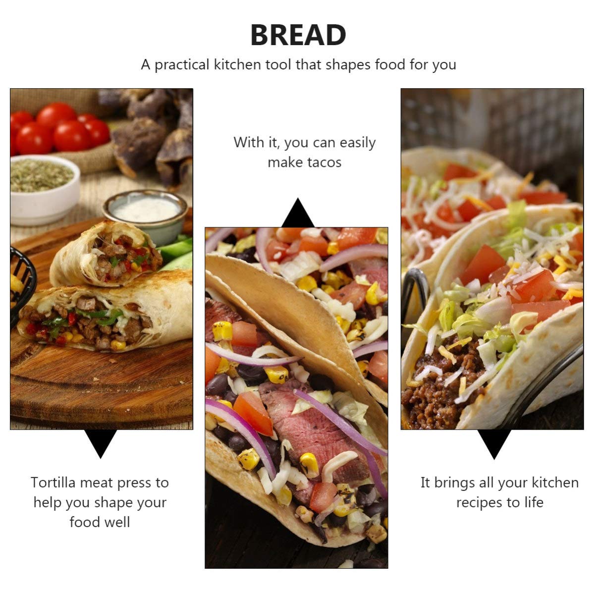 DOITOOL Cast Iron Tortilla Press - Heavy Duty Roti Maker, Chapati Machine, Comal for Tacos, Dumplings & Bread - Durable Steel & Aluminum Alloy Construction - Perfect for Home Cooking, Restaurants & Mexican Cuisine