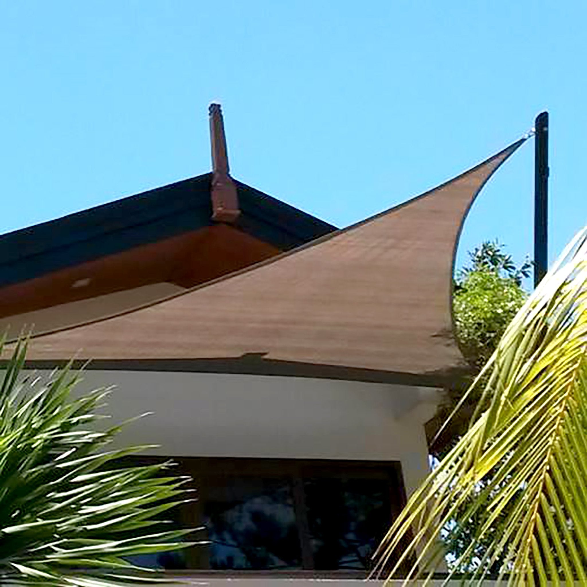 Premium Waterproof Equilateral Triangle Sail Shade 5.0 x 5.0 x 5.0m - UV Resistant Outdoor Canopy for Patio, Garden, and Poolside Shade - Perfect for Backyard, Beach, and Deck Relaxation