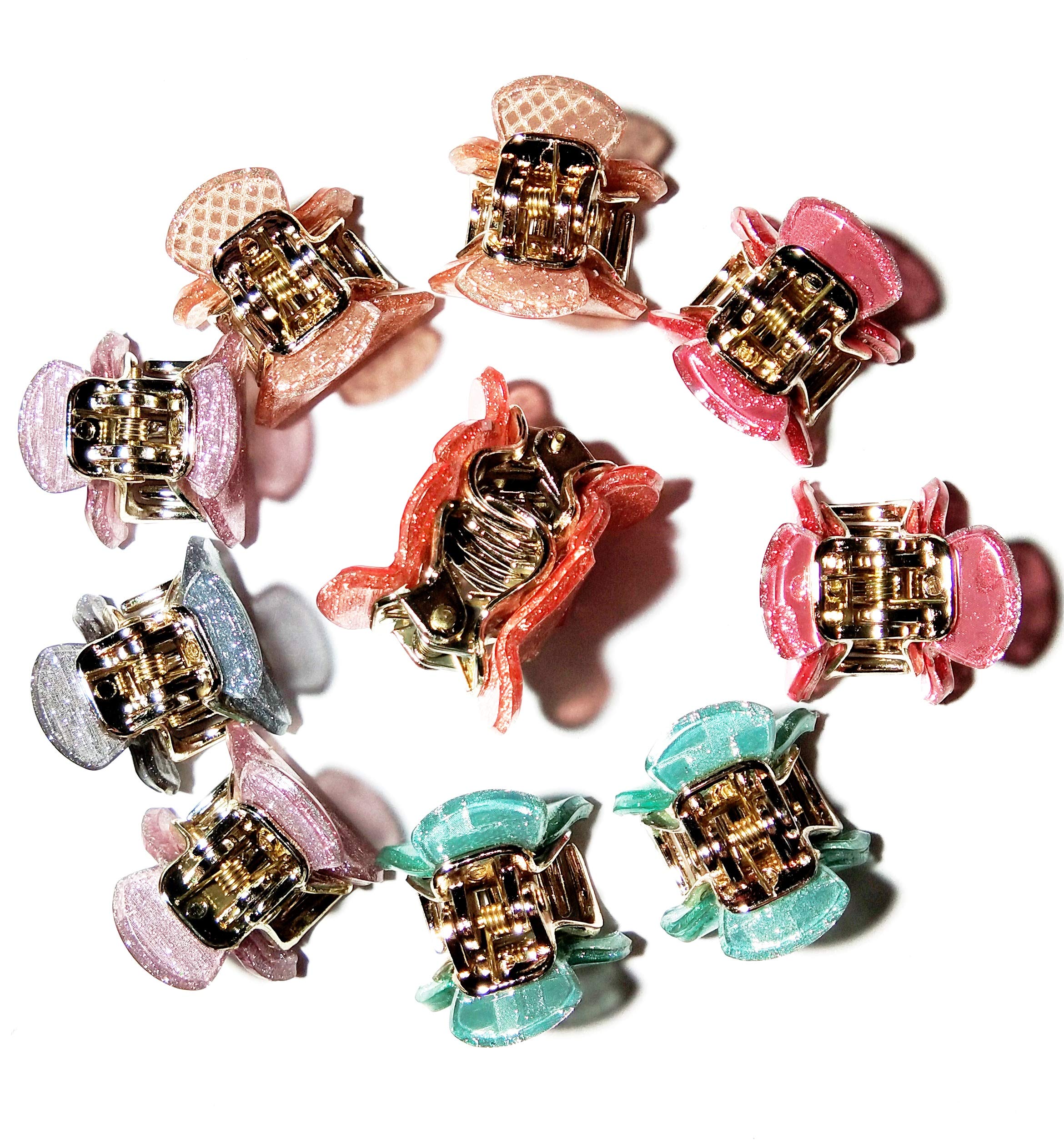 Drishti Kids Plastic Hair Claw Clips for Girls - 6 Pack Small Multicolor Hair Clips for Toddlers & Children - Perfect for School, Parties & Everyday Hairstyles